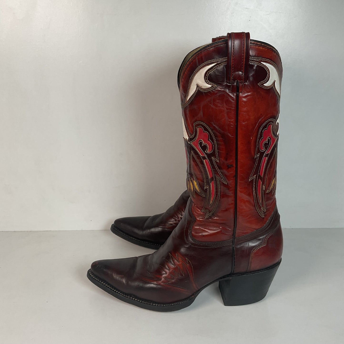 Texas Eagle Thunderbird Cowboy Boots 11 D Independence Day 4th Of July