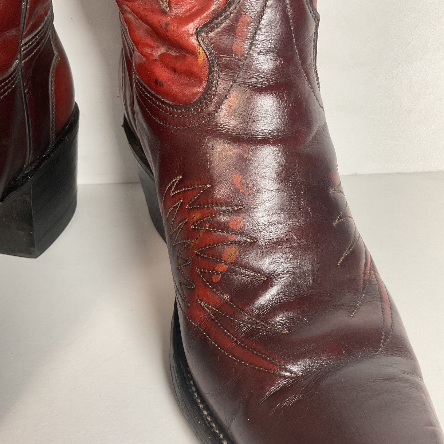 Texas Eagle Thunderbird Cowboy Boots 11 D Independence Day 4th Of July