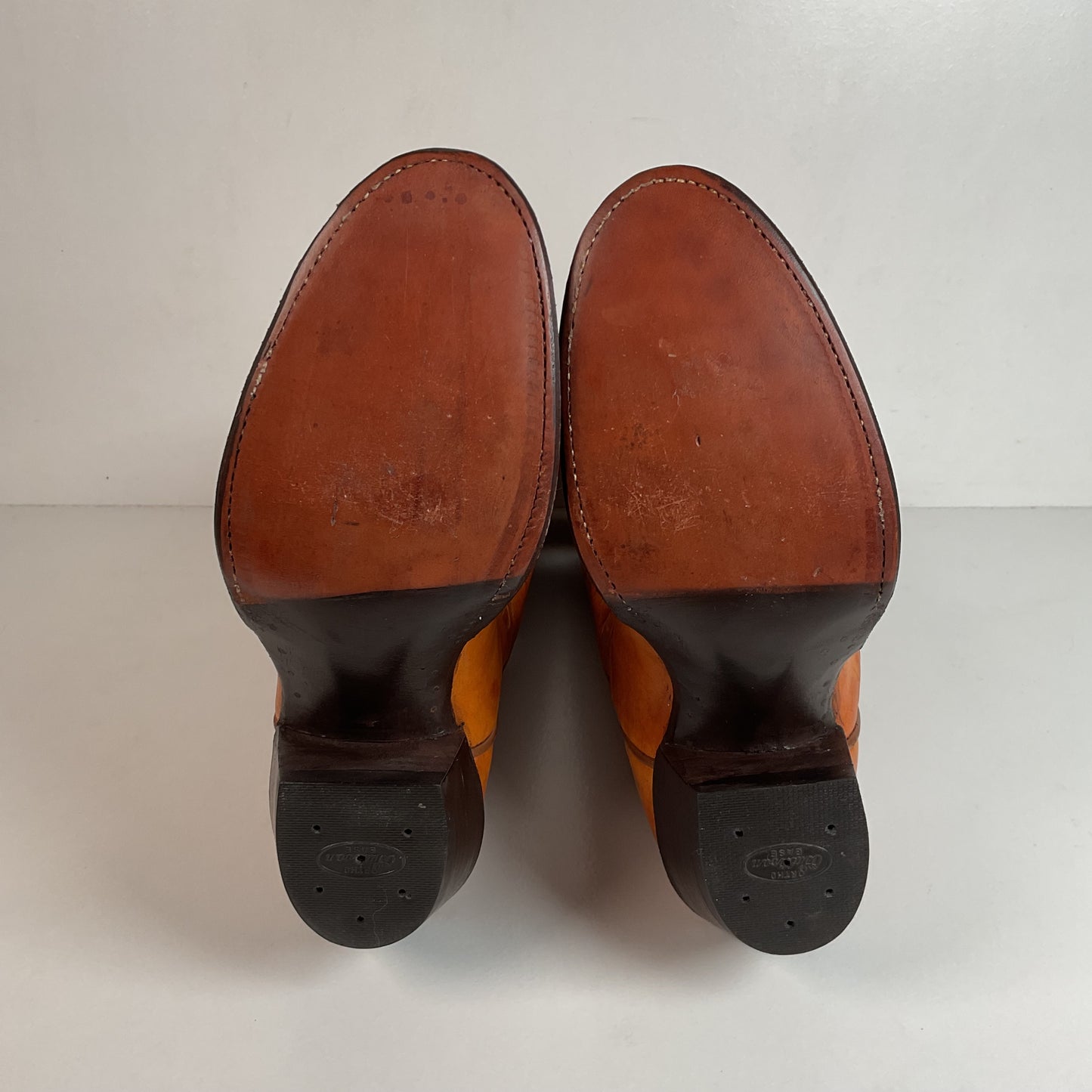 Vintage Buckaroo Cowgirl Boots 7.5 B Punchy Butterscotch