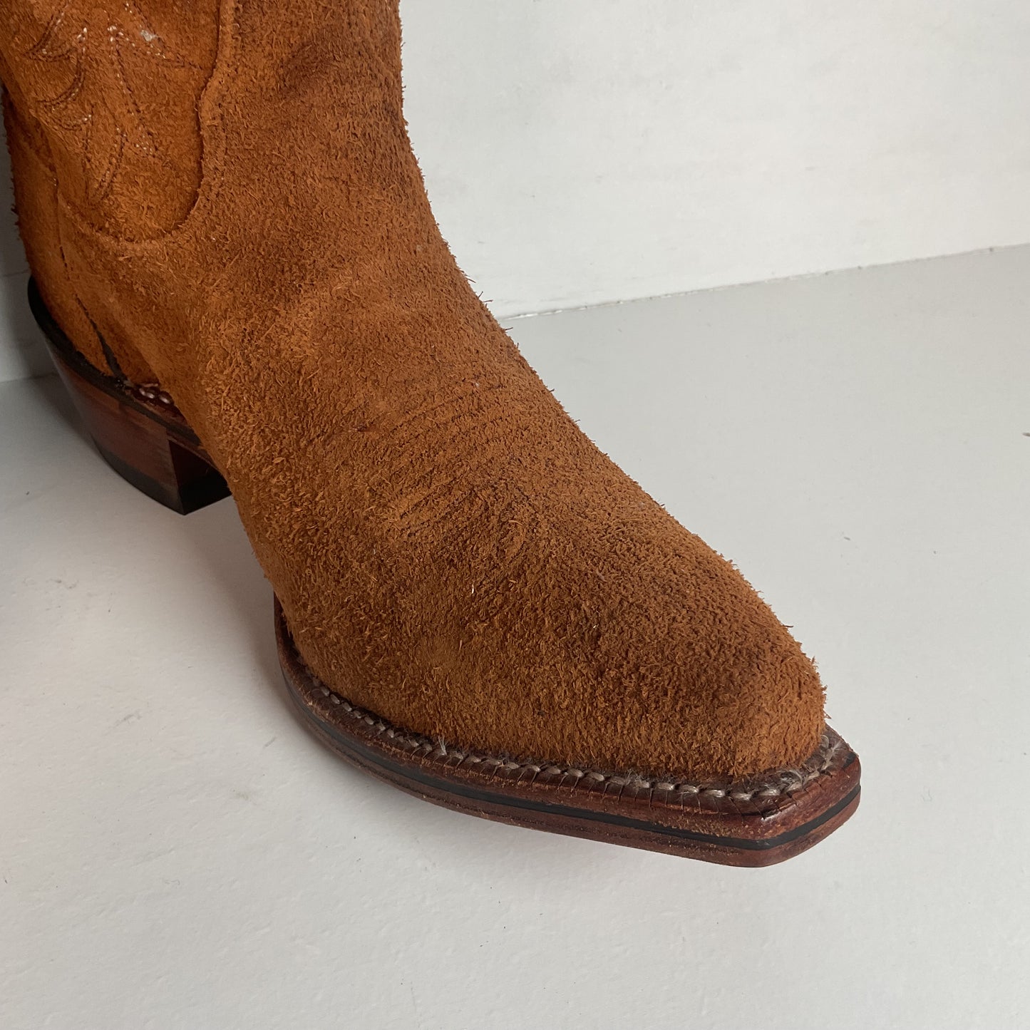 Nocona Rough Out Suede Cowgirl Boots 9.5 B USA Made