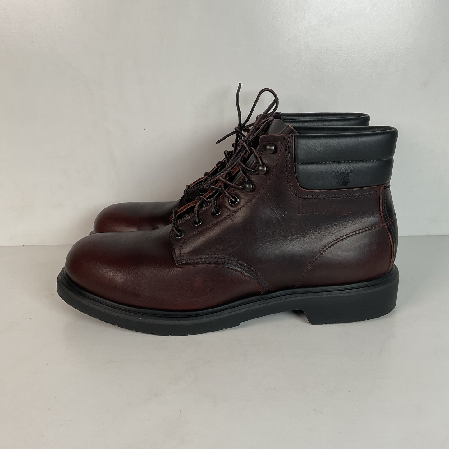 Vintage Red Wing Brown Leather Steel Toe Work Boots 12 B Style 2245 USA Made