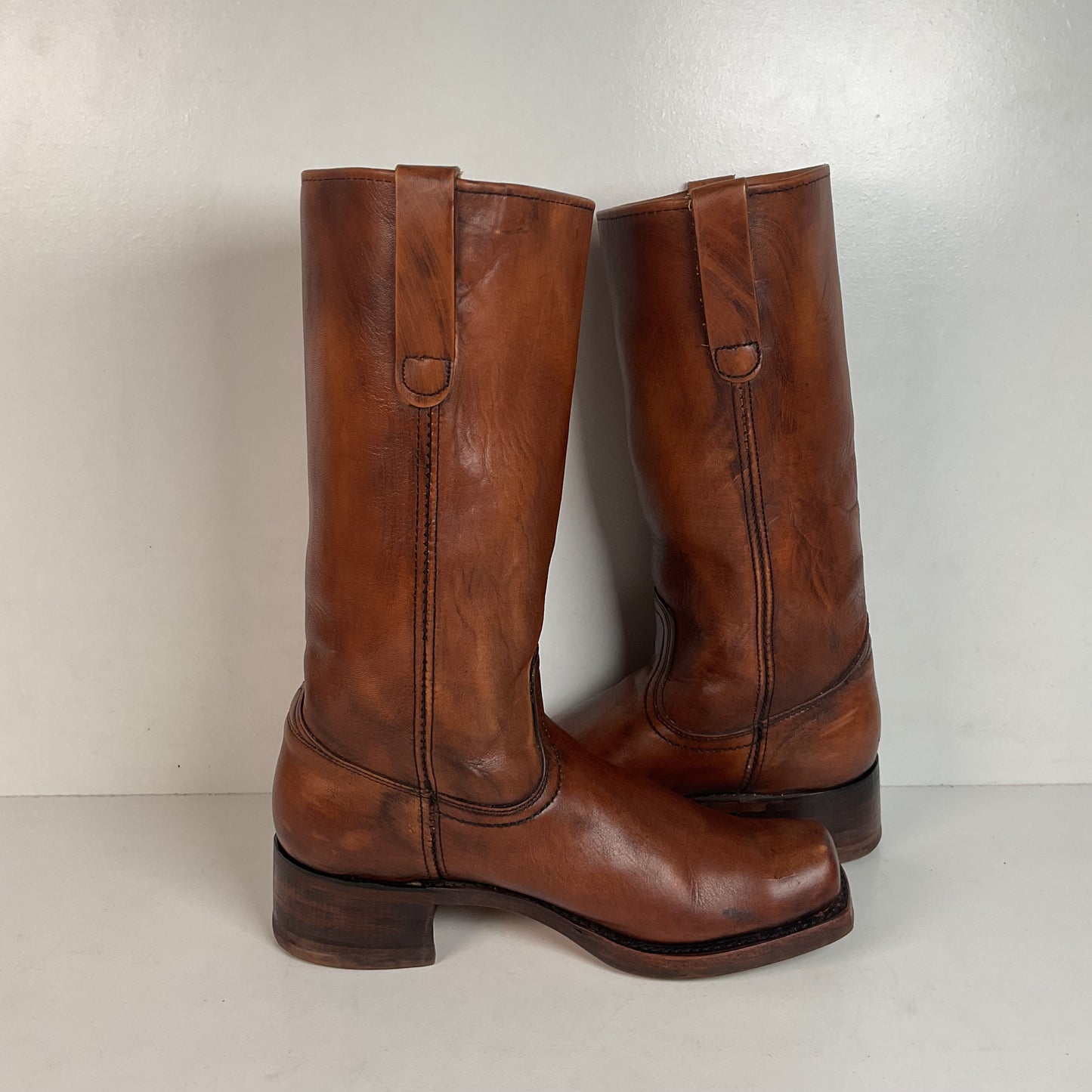 Vintage Sears Chunky Campus Boots 10.5 D USA Made Cutter Toe