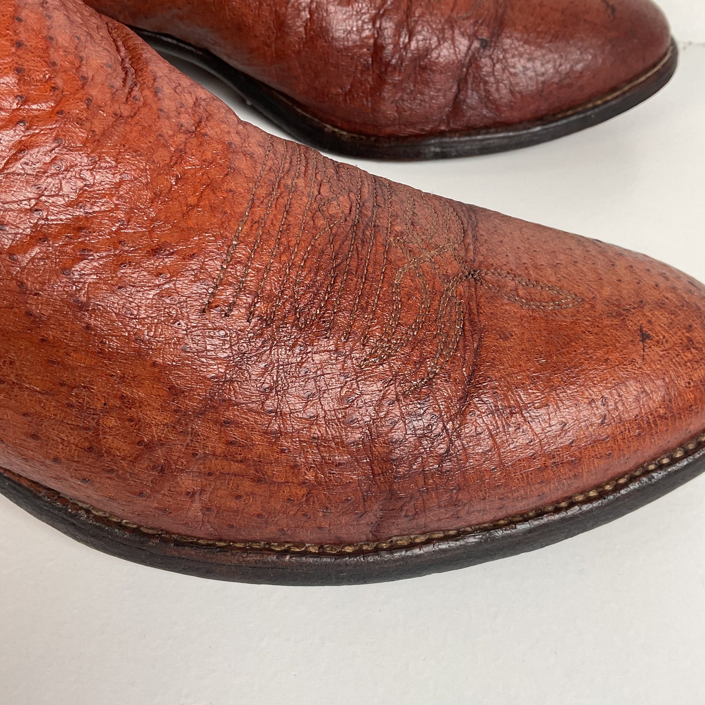 Vintage Justin Turkey Quill Cowboy Boots 9.5 D Gallapava