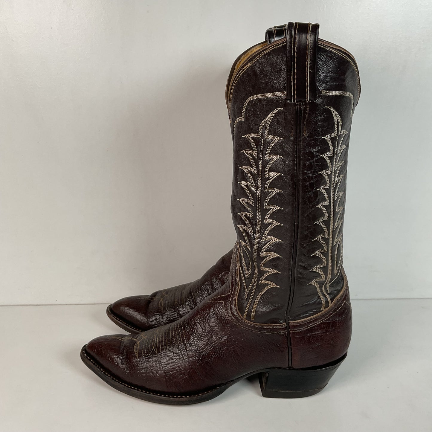 Vintage 1960s Tony Lama Antelope Cowboy Boots 9 B Gold Label Exotic