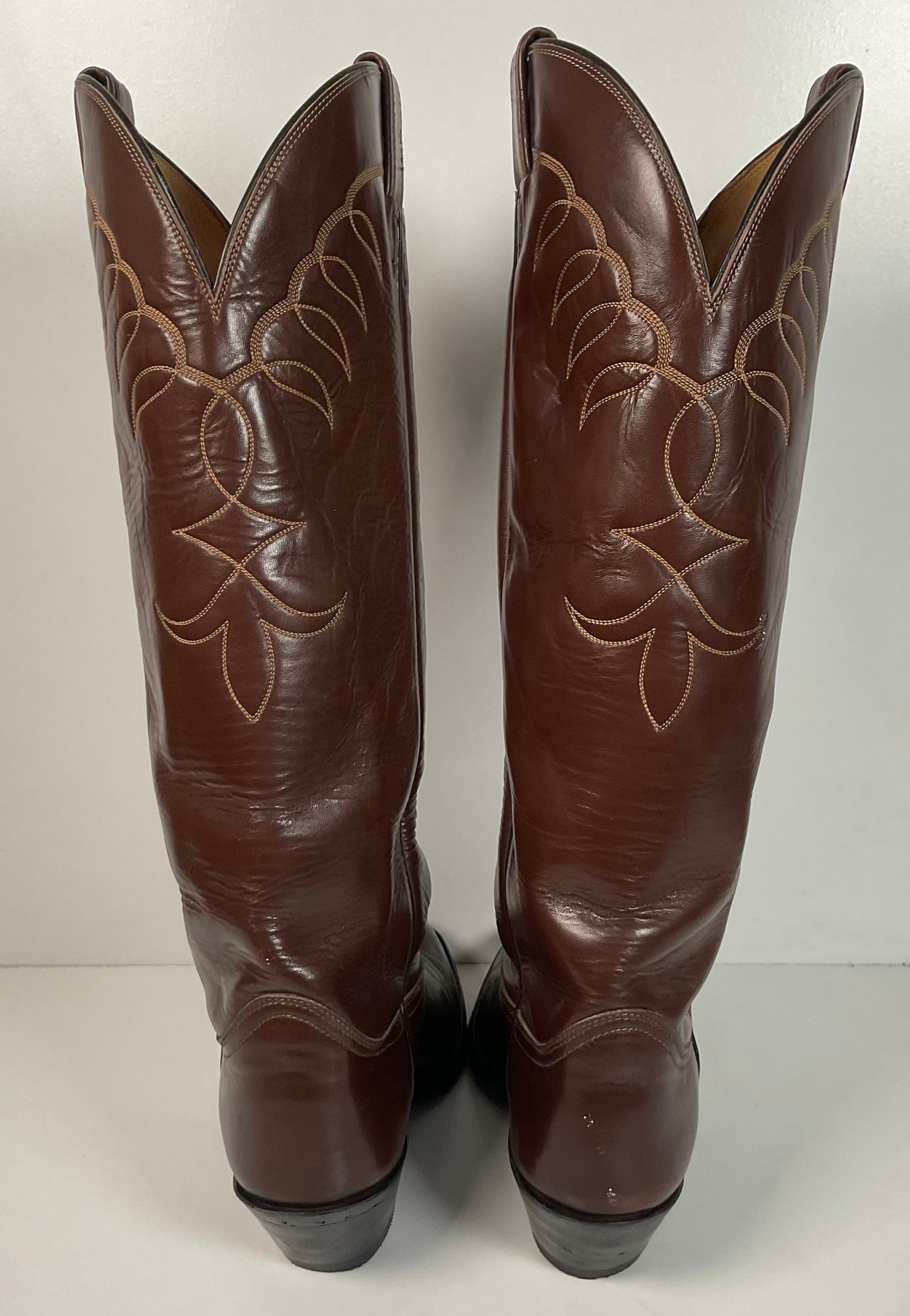 Vintage 1960s Tony Lama Tall Buckaroo Boots 9.5 D Gold Label