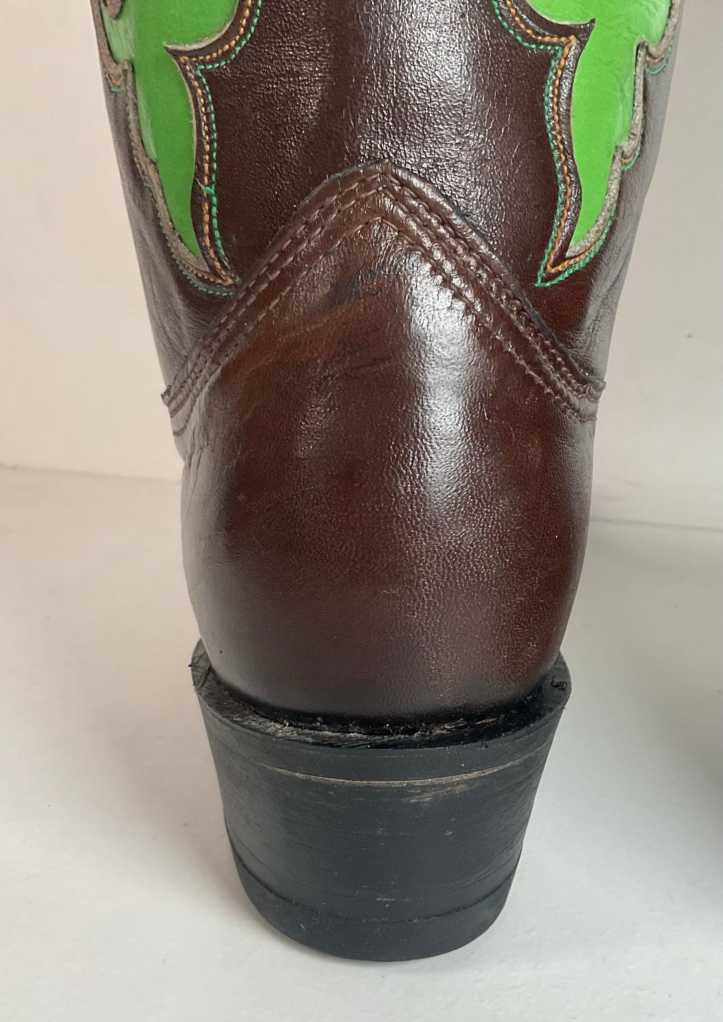 Vintage 1970s Texas Poppy Flower Cowgirl Boots 8 M USA Made