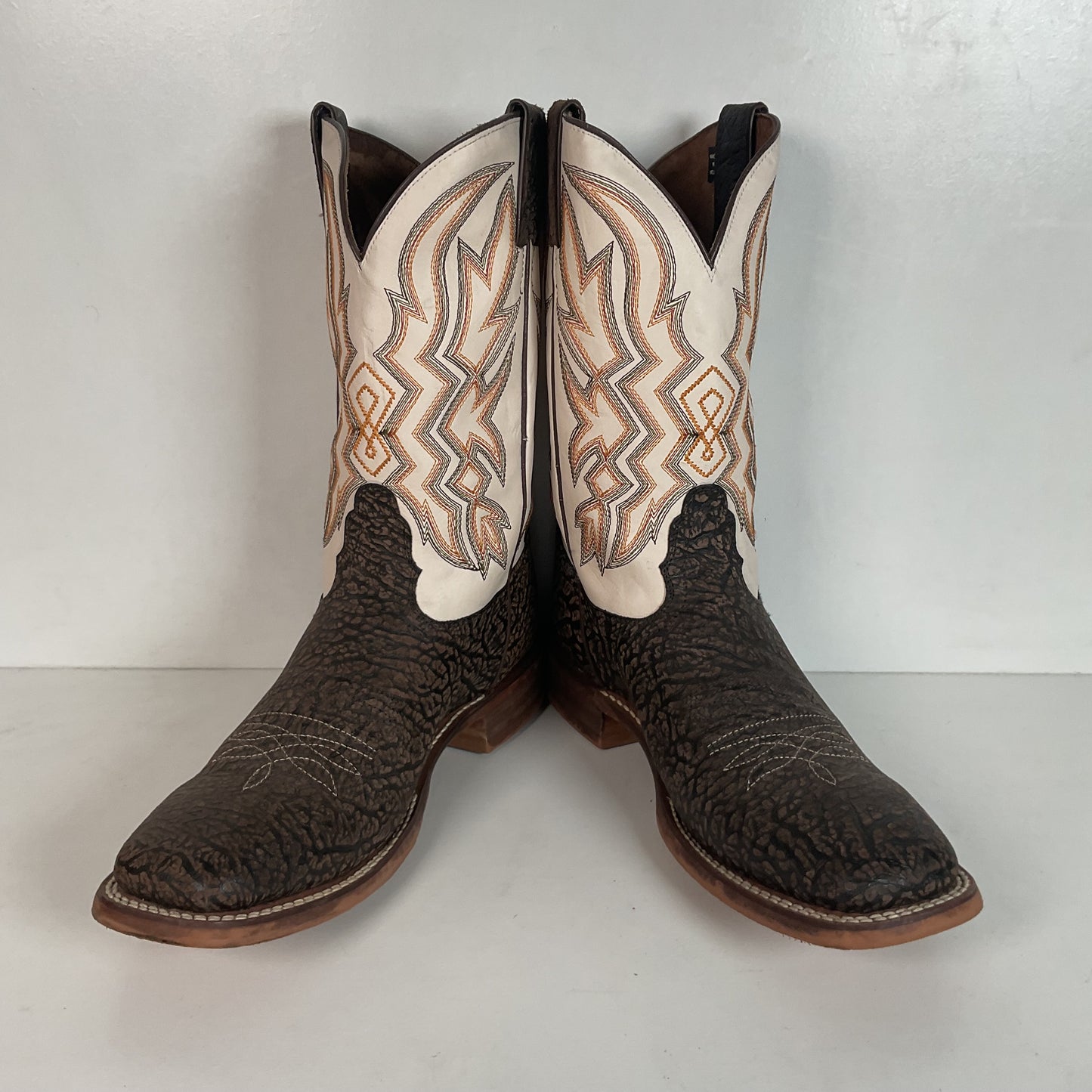 Nocona Deputy Chocolate Pig Roper Boots 9.5 D Cowboy