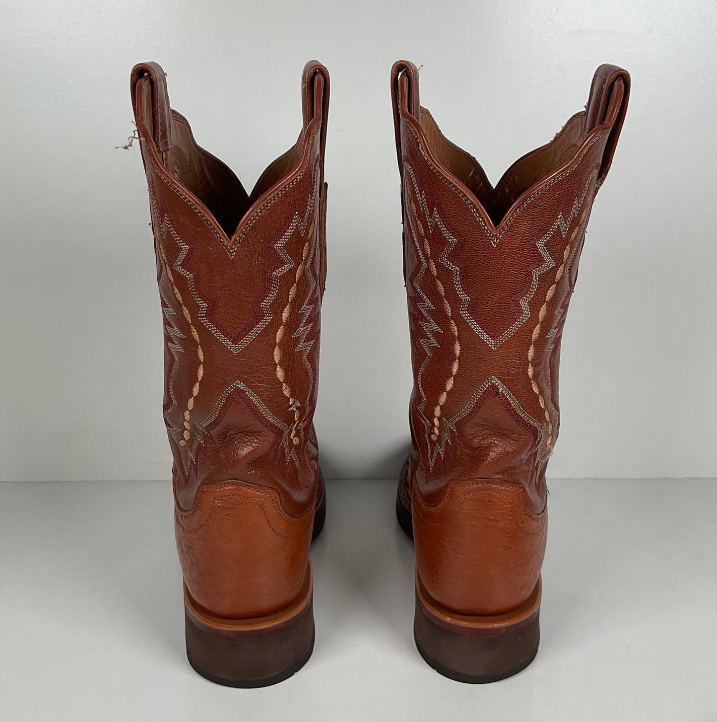 Lucchese 2000 Ostrich Quill Roper Boots | Crepe Sole | Exotic | Women’s 7.5 C