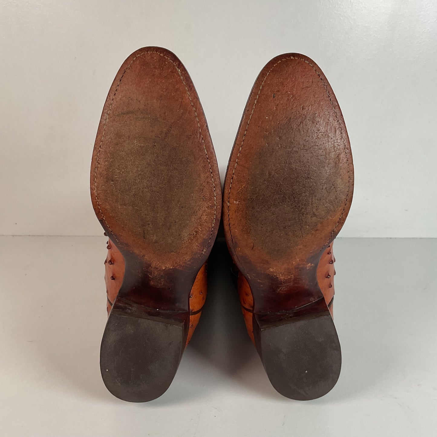 Lucchese San Antonio Ostrich Quill Cowboy Boots Men’s 9.5 B | Women’s 10.5