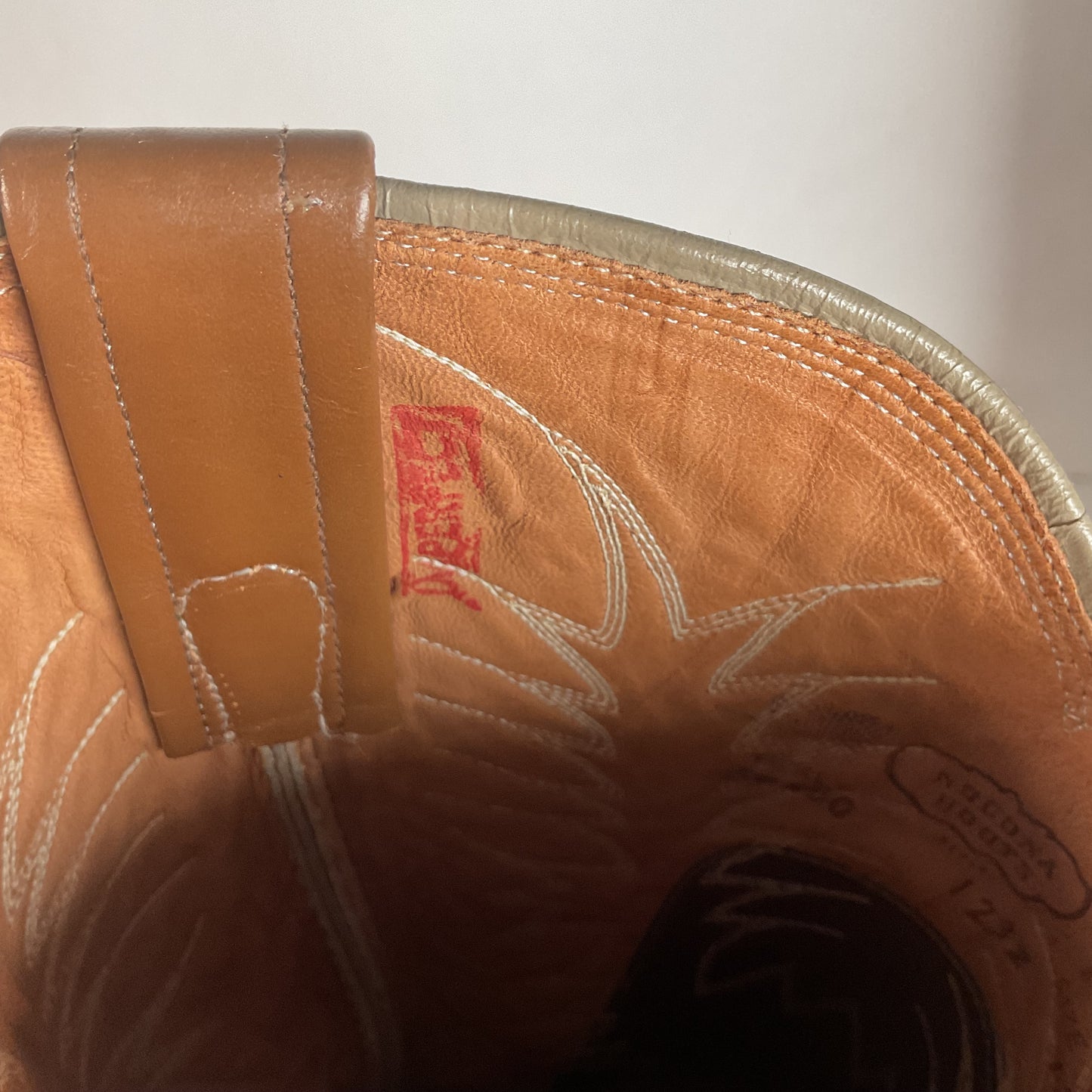 Vintage Nocona Calfskin Cowboy Boots 12 D Old Black Label