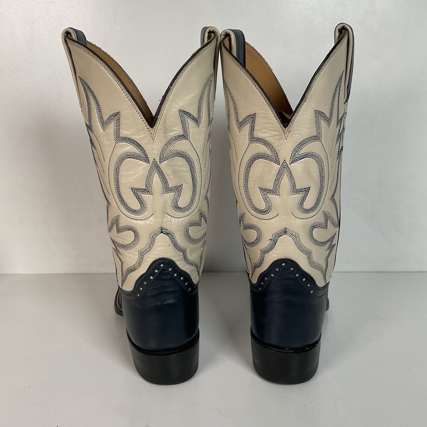Honcho’s Navy Cowgirl Boots 6 C Custom USA Made