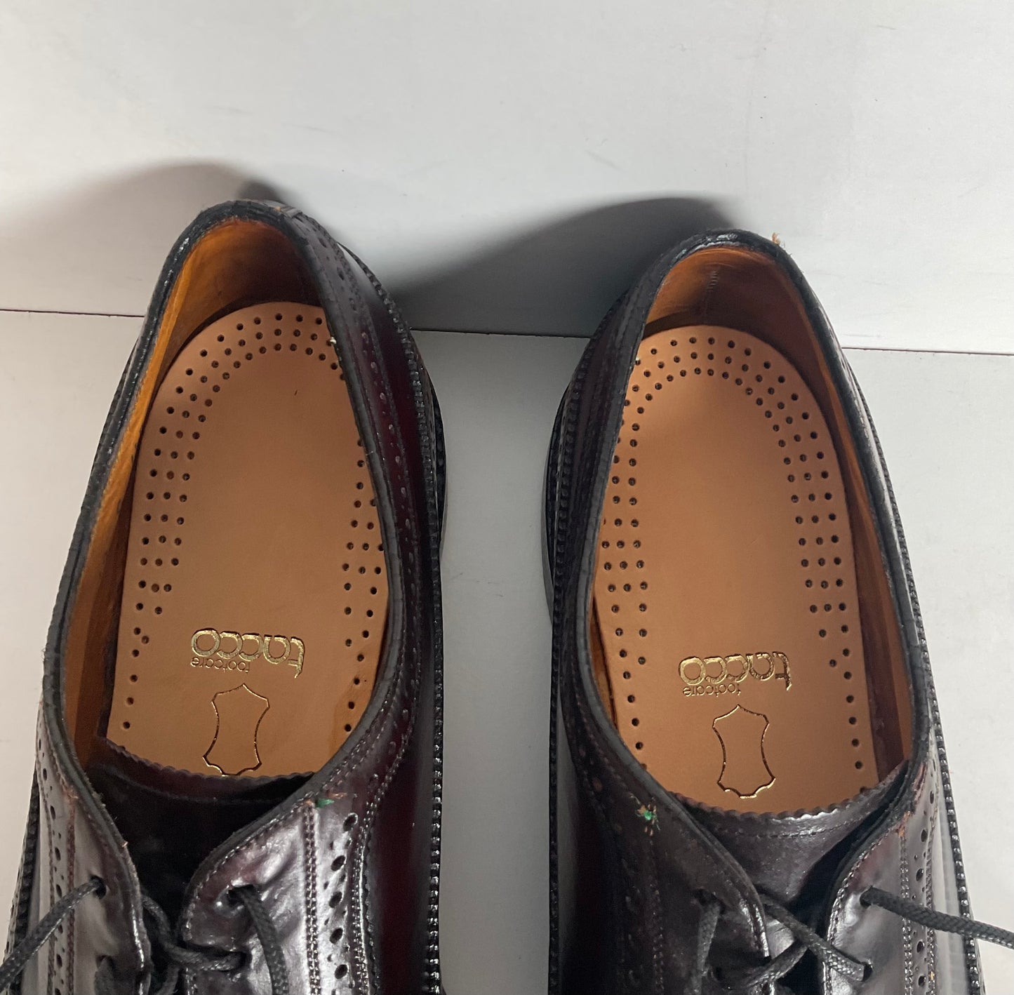 Early Florsheim Imperial Kenmoor Derby Shoes 10 C Shell Cordovan