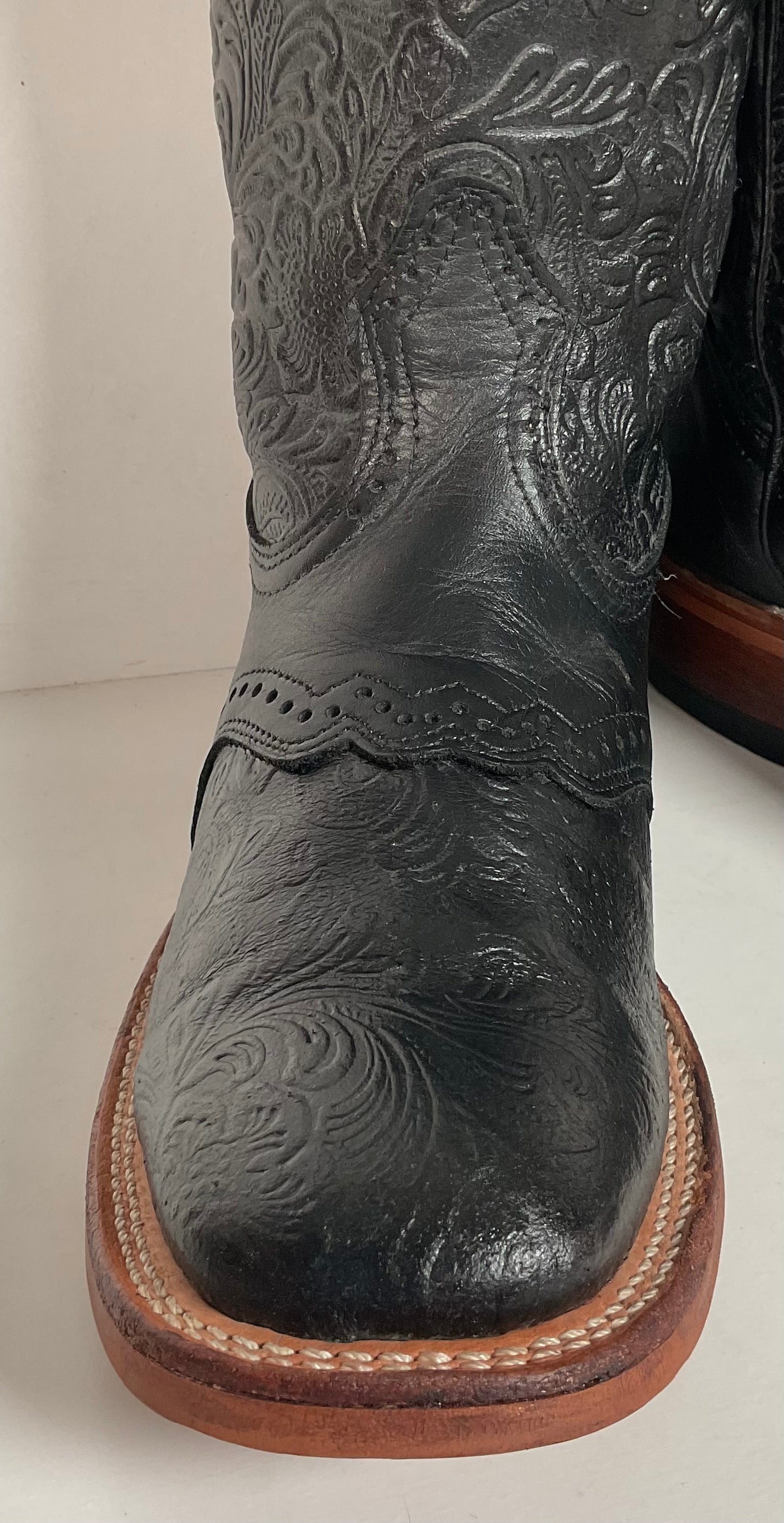 Boulet Tooled Cowgirl Boots 8.5 C Slip Resistant Sole