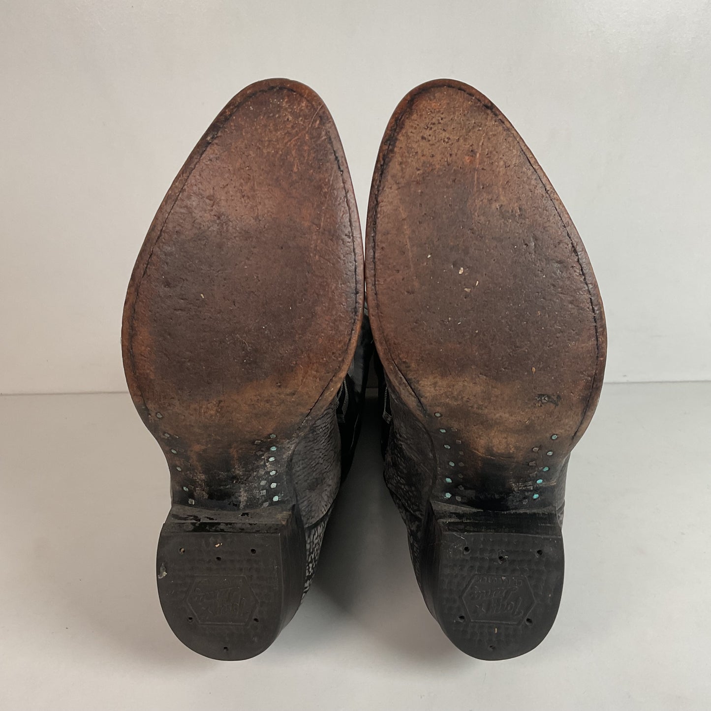 (2) Pairs Of Tony Lama Shoulder Cowboy Boots 8.5 D Style 6252 & 6250