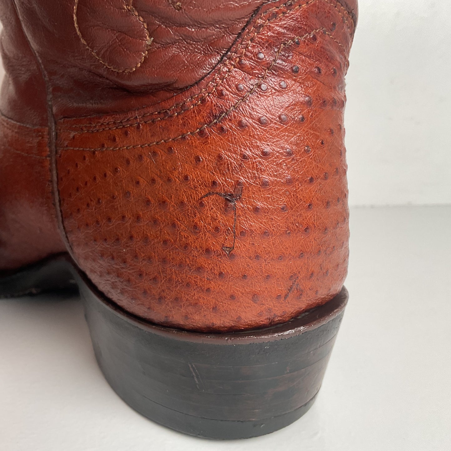 Vintage Justin Turkey Quill Cowboy Boots 9.5 D Gallapava