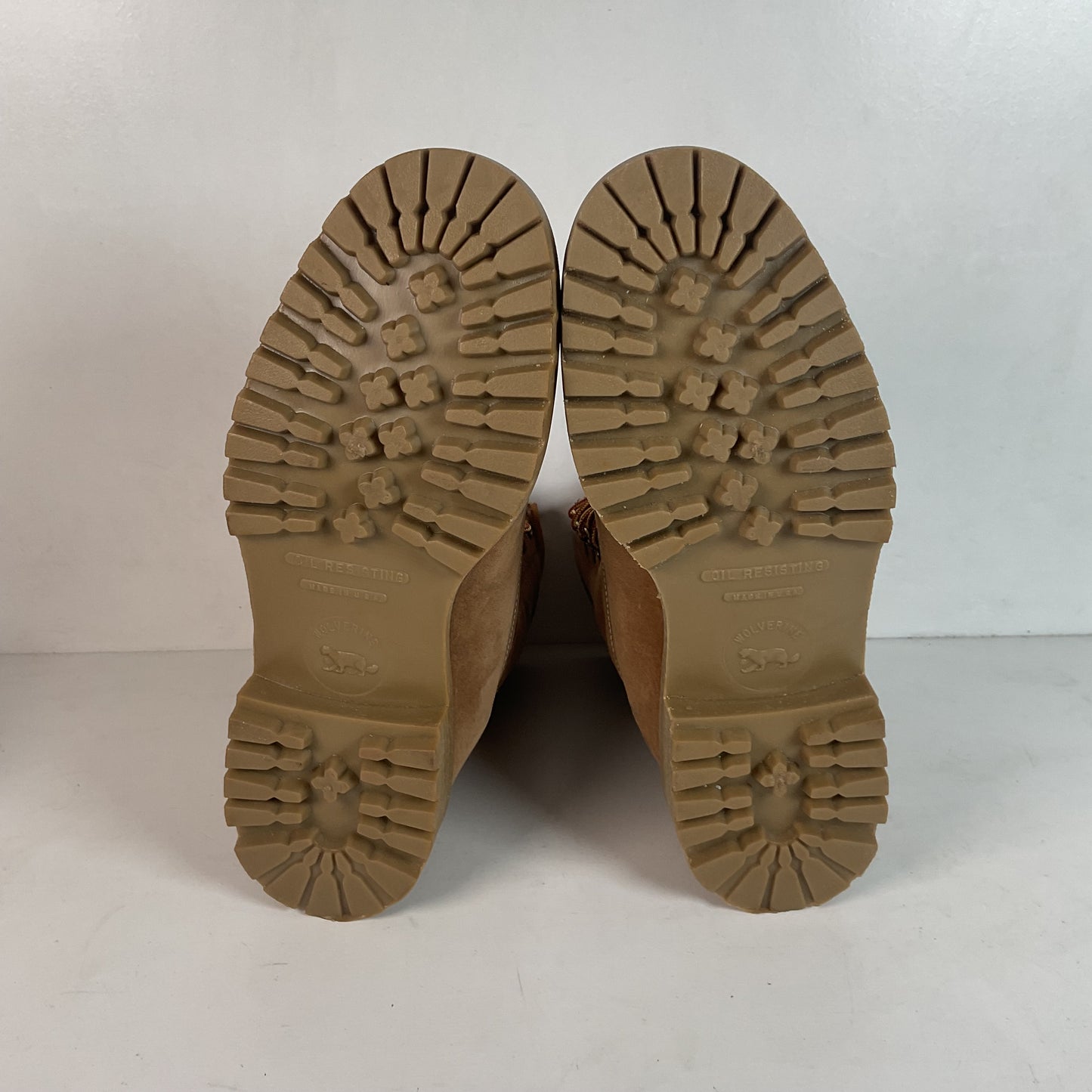 Vintage Wolverine Suede Logger Boots 8 E USA Made Winter Insulated