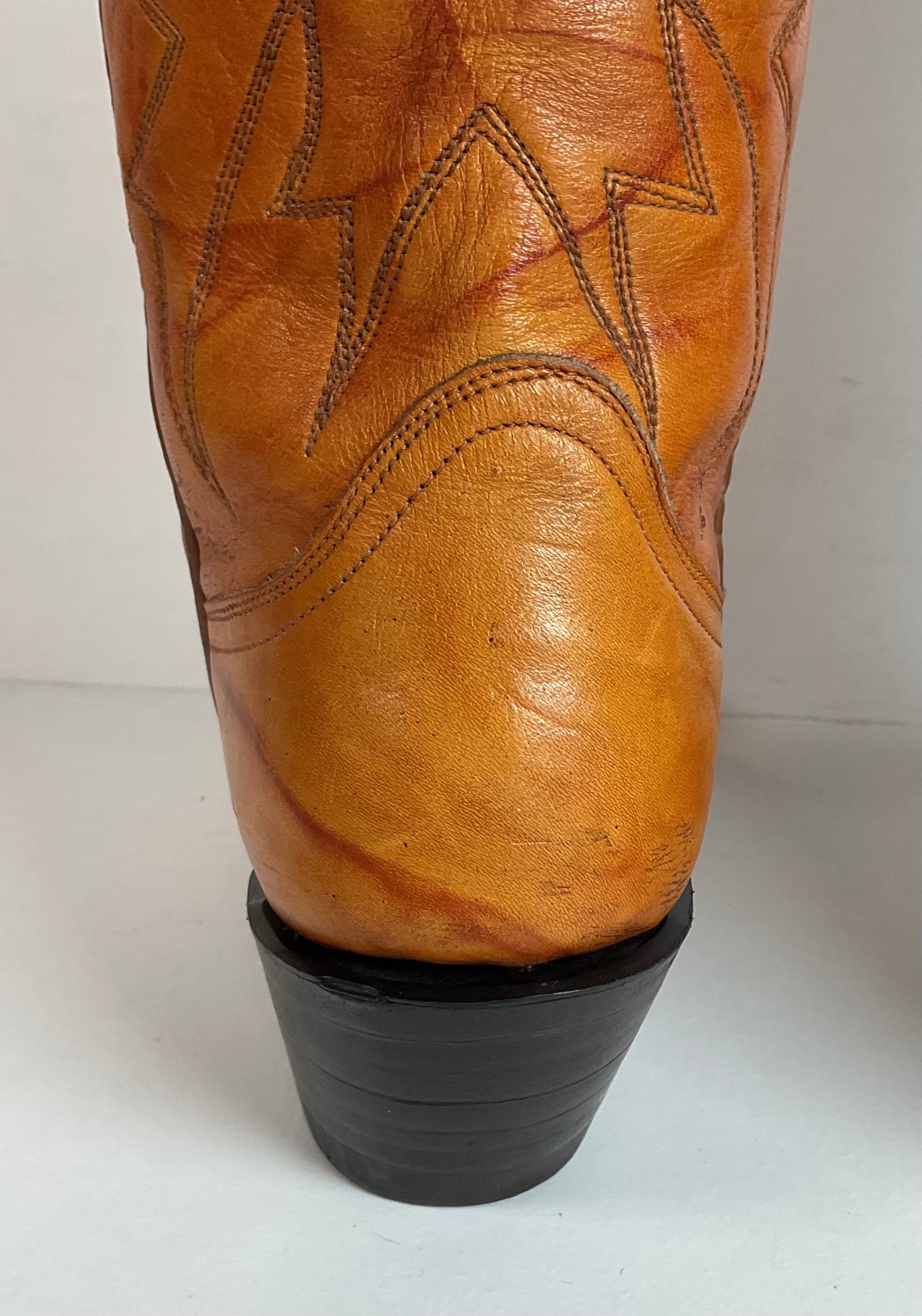 Vintage Buckaroo Cowgirl Boots 7.5 B Punchy Butterscotch