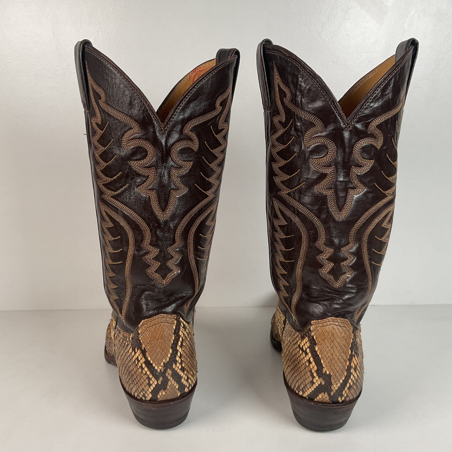 Vintage Justin Python Cowboy Boots | Snakeskin | USA Made | Men’s 10.5 B