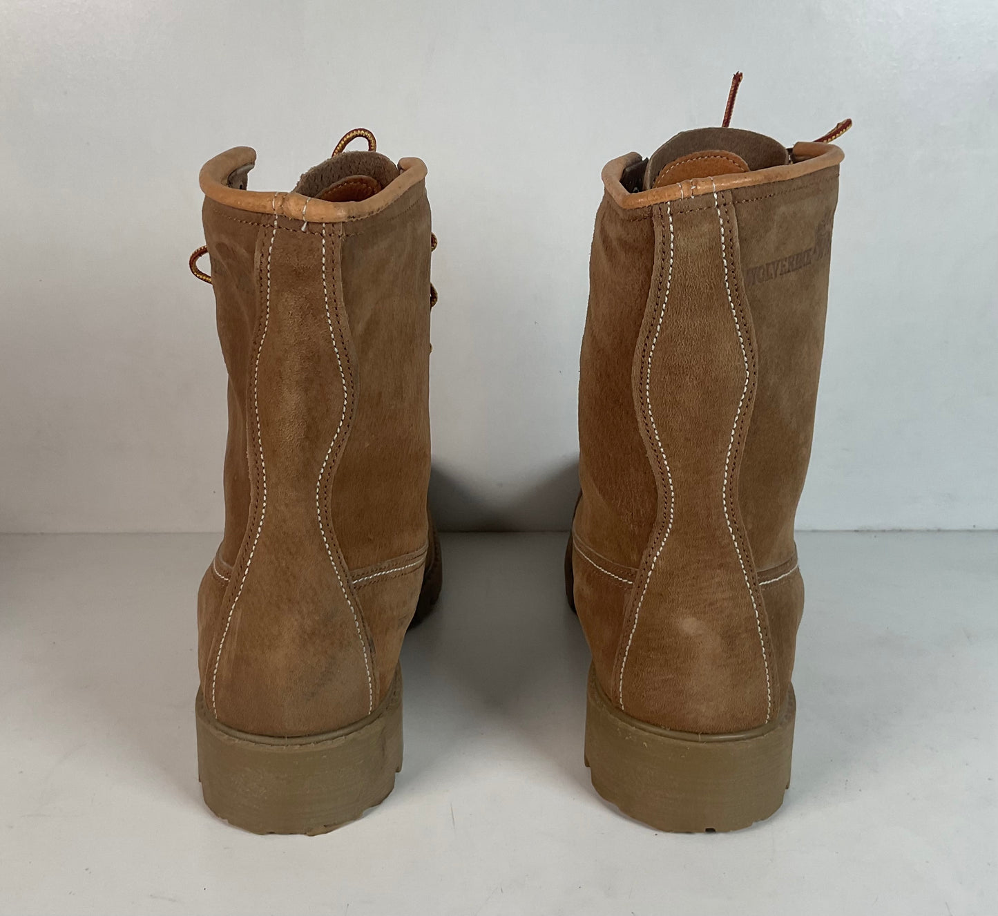 Vintage Wolverine Suede Logger Boots 8 E USA Made Winter Insulated