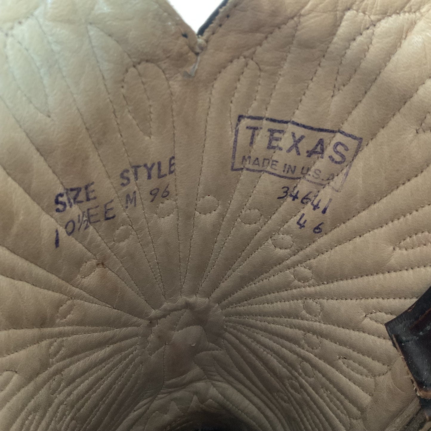 Vintage Texas Brand Patent Thunderbird Cowboy Boots 10.5 EE Rainbow Peacock