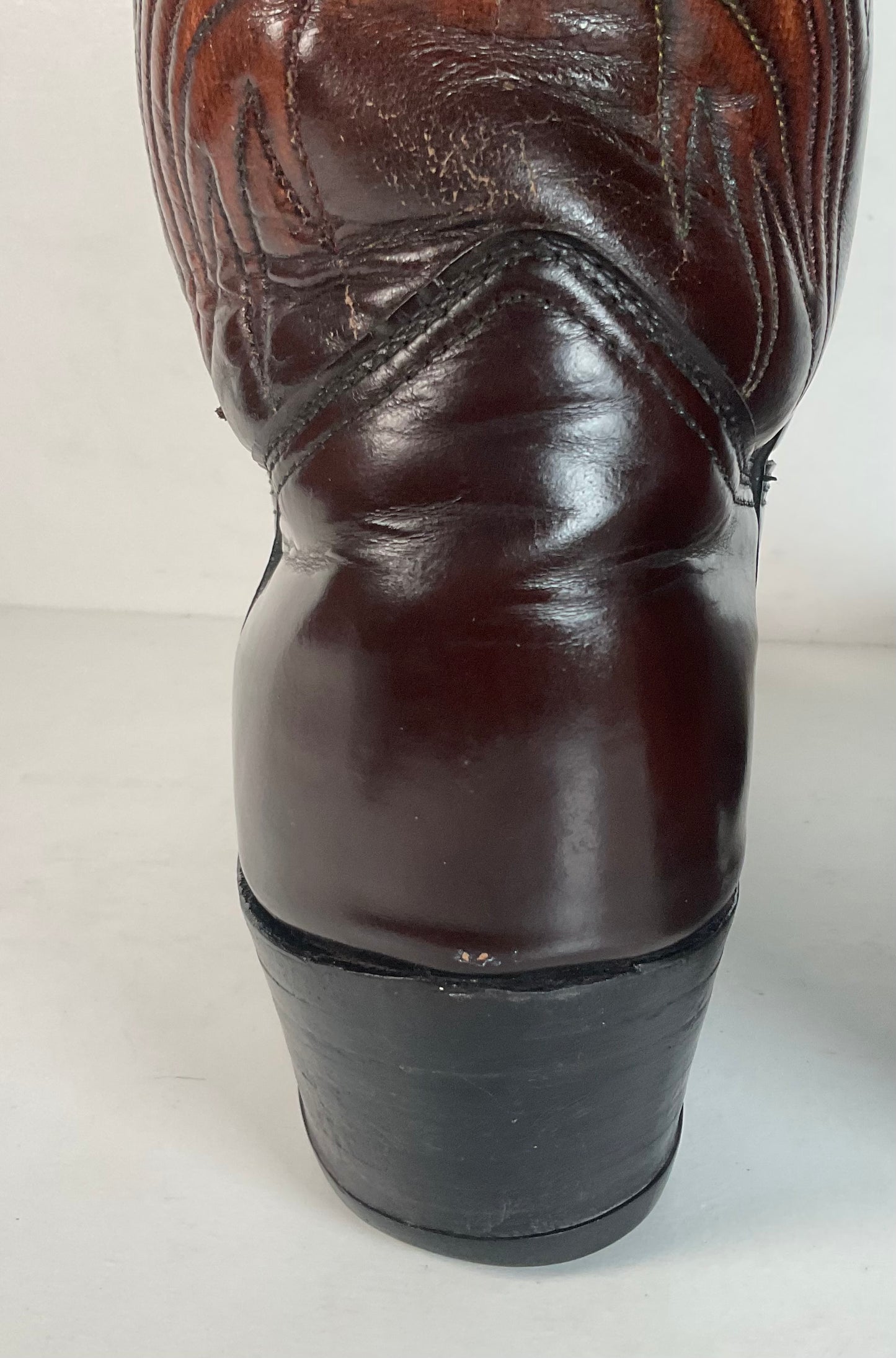 Vintage Texas Brand Patent Thunderbird Cowboy Boots 10.5 EE Rainbow Peacock