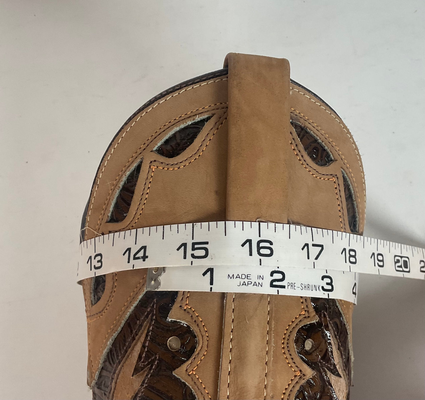 Vintage Miss Capezio Butterfly Inlay Cowgirl Boots 6.5 M USA Rough Out Suede