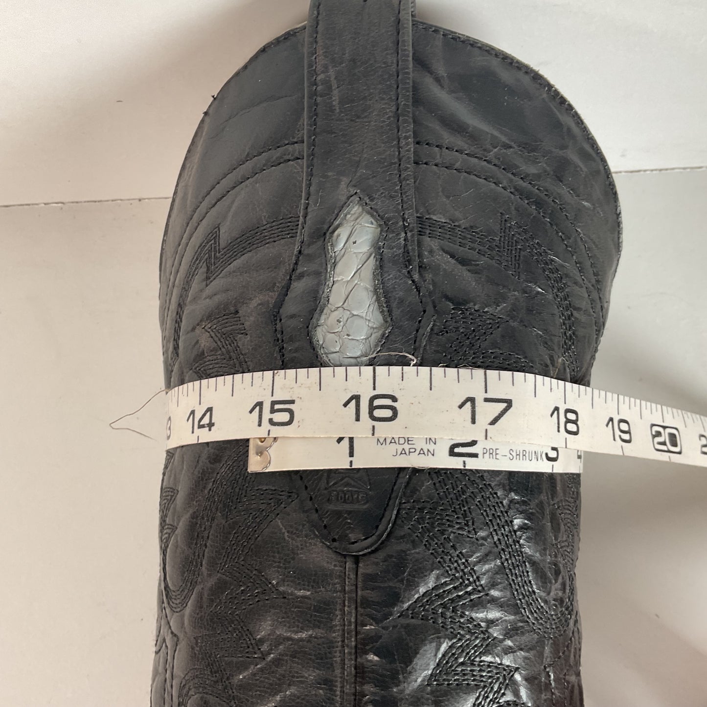 Los Altos Grey Caiman Crocodile Cowboy Boots 9 EE Exotic Belly Cut