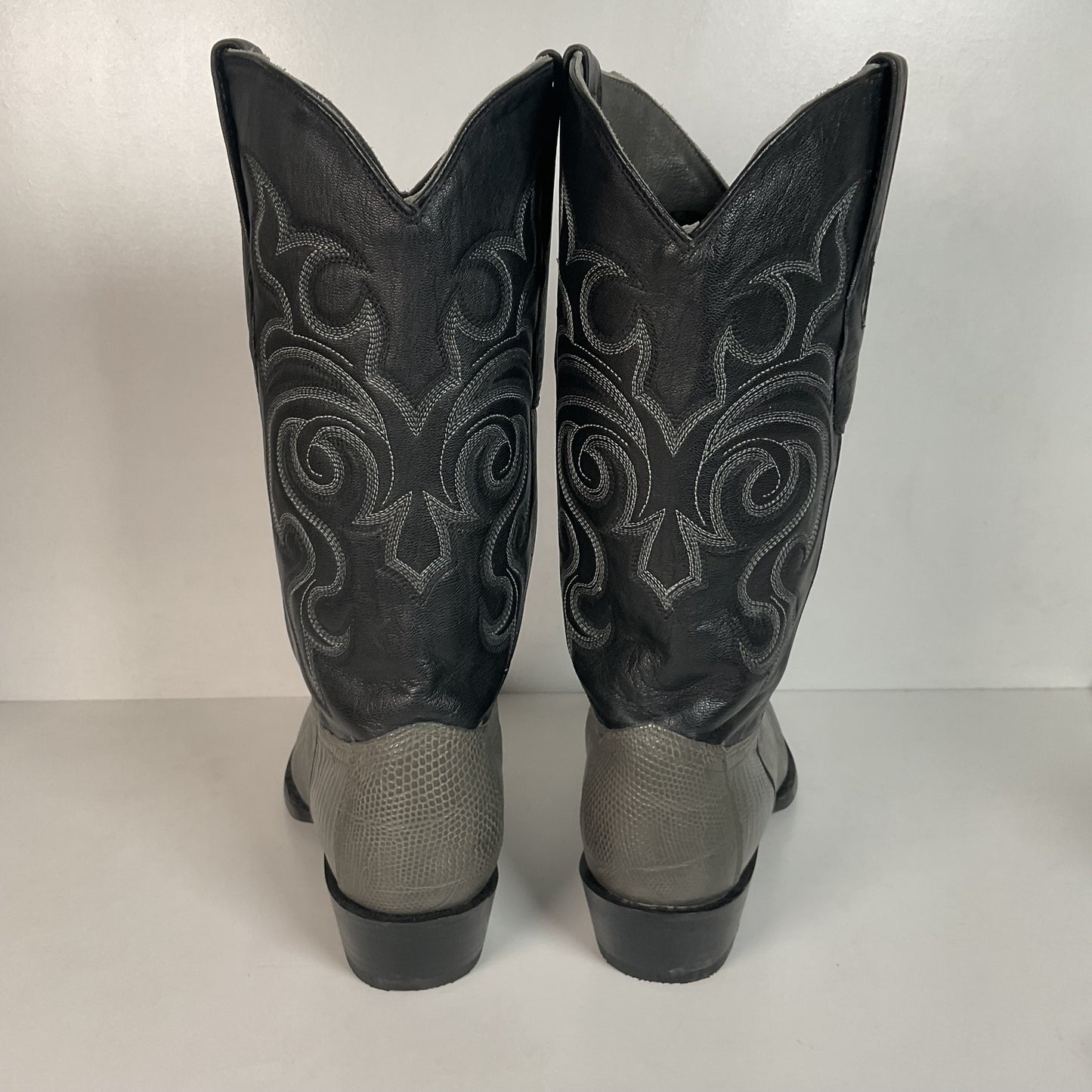 Los Altos Men’s Grey Lizard Teju Cowboy Boots 10 D