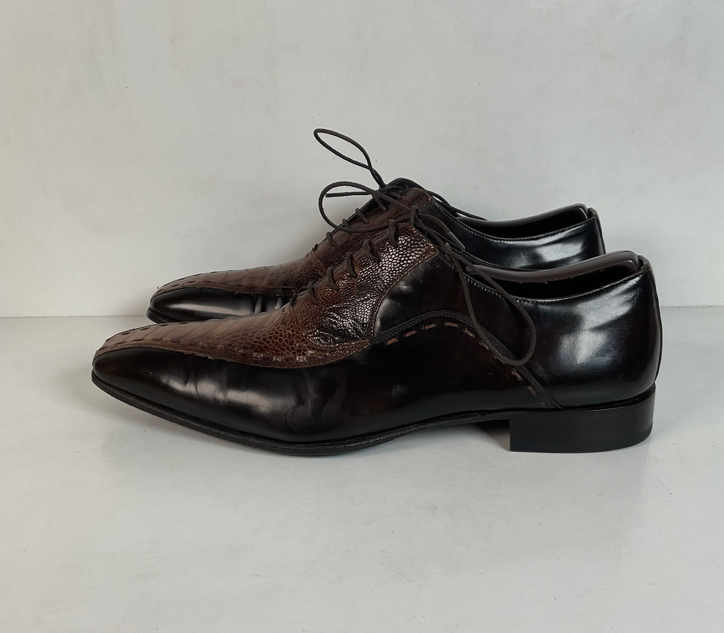 Mezlan Exotic Ostrich Leg Loafer Shoes 9.5 M Recrafted
