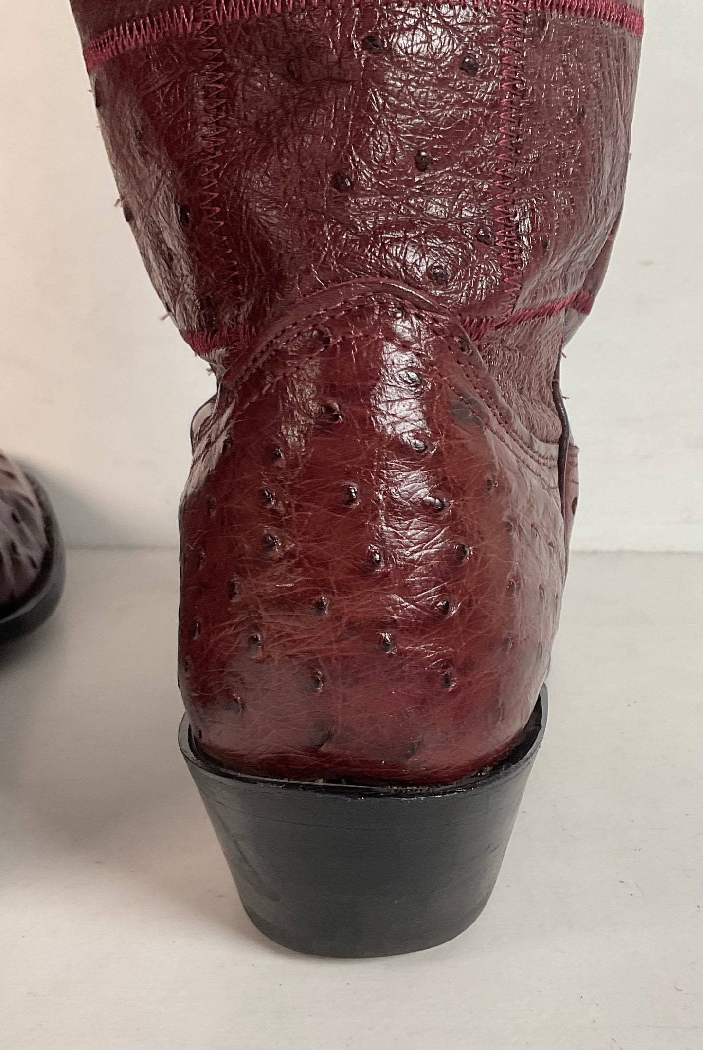 Vintage Nocona Exotic Ostrich Quill Cowgirl Boots 5 C Quilted Patchwork USA