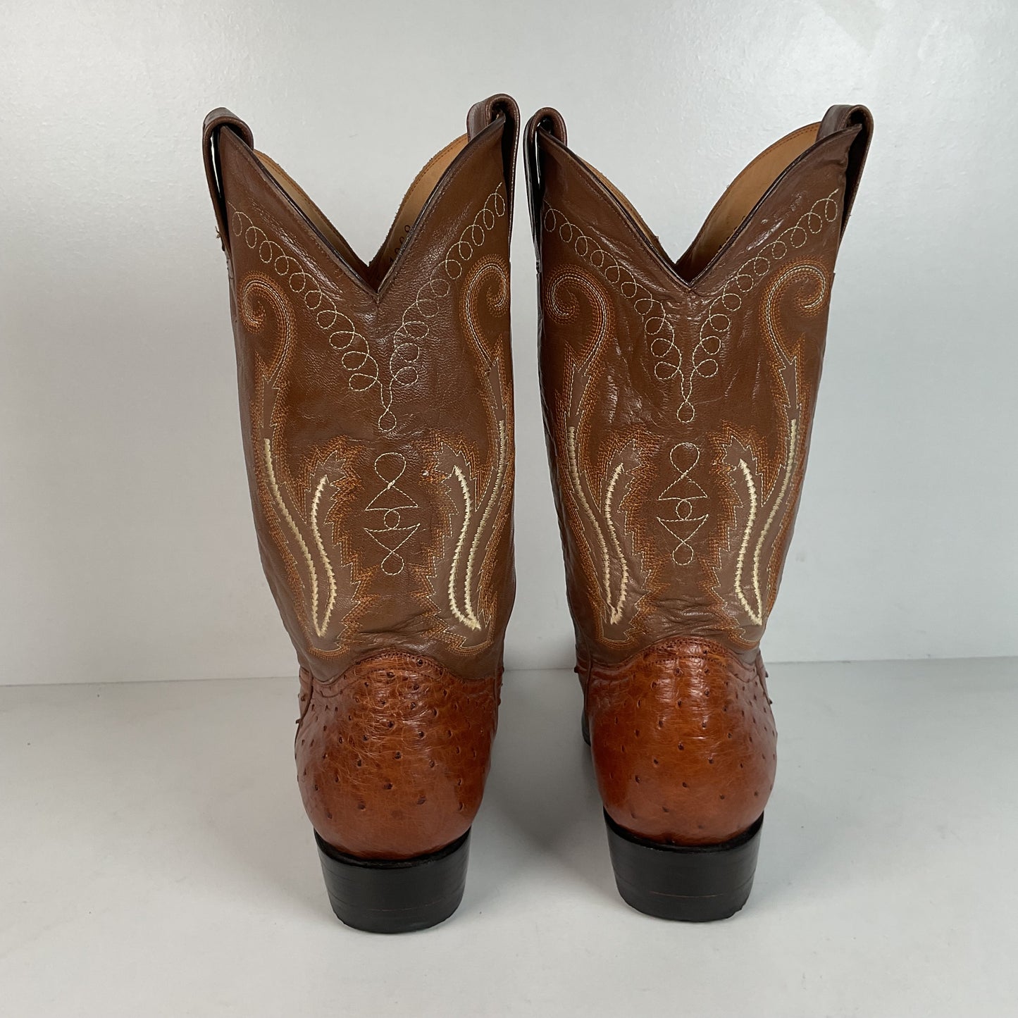 Vintage Bull Rider Full Ostrich Quill Cowboy Boots | Exotic | Men’s 9.5 EE