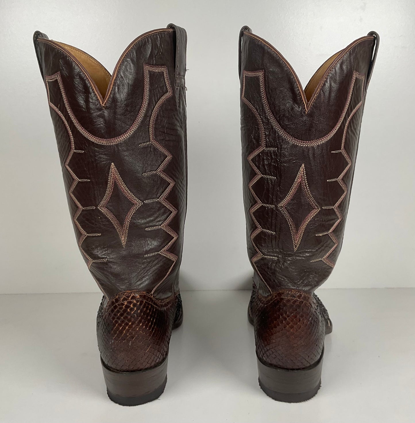 Vintage Anaconda Snakeskin Cowboy Boots | Exotic | Mex 29 | US 11