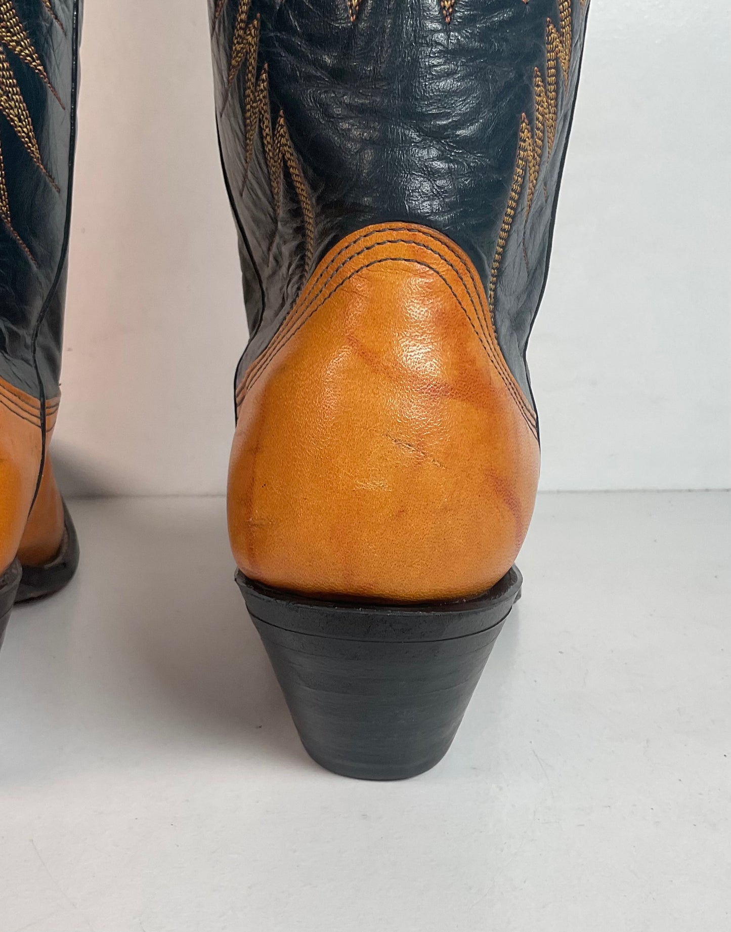 Vintage Nocona Butterscotch Cowgirl Boots 7 B USA Made