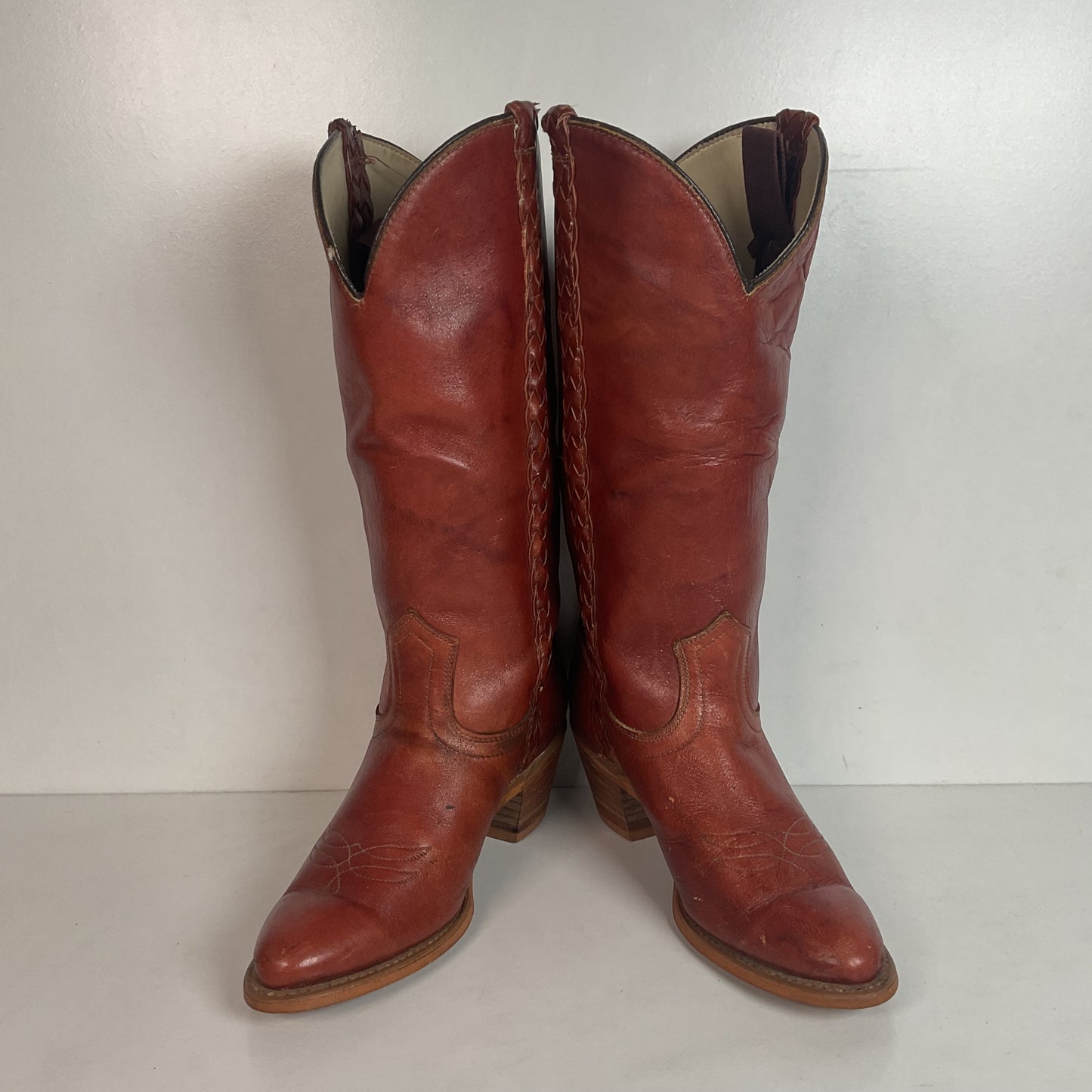 Vintage Capezio Braided Shooter Boots 6.5 M USA Made Campus Riding