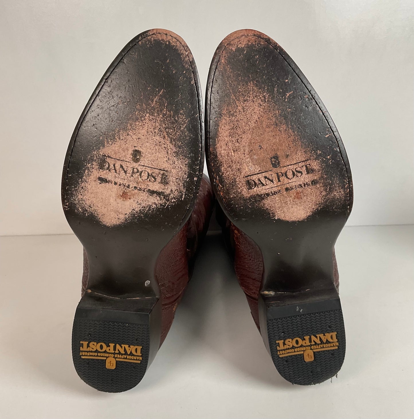Dan Post Exotic Ostrich Leg Cowboy Boots 10 D