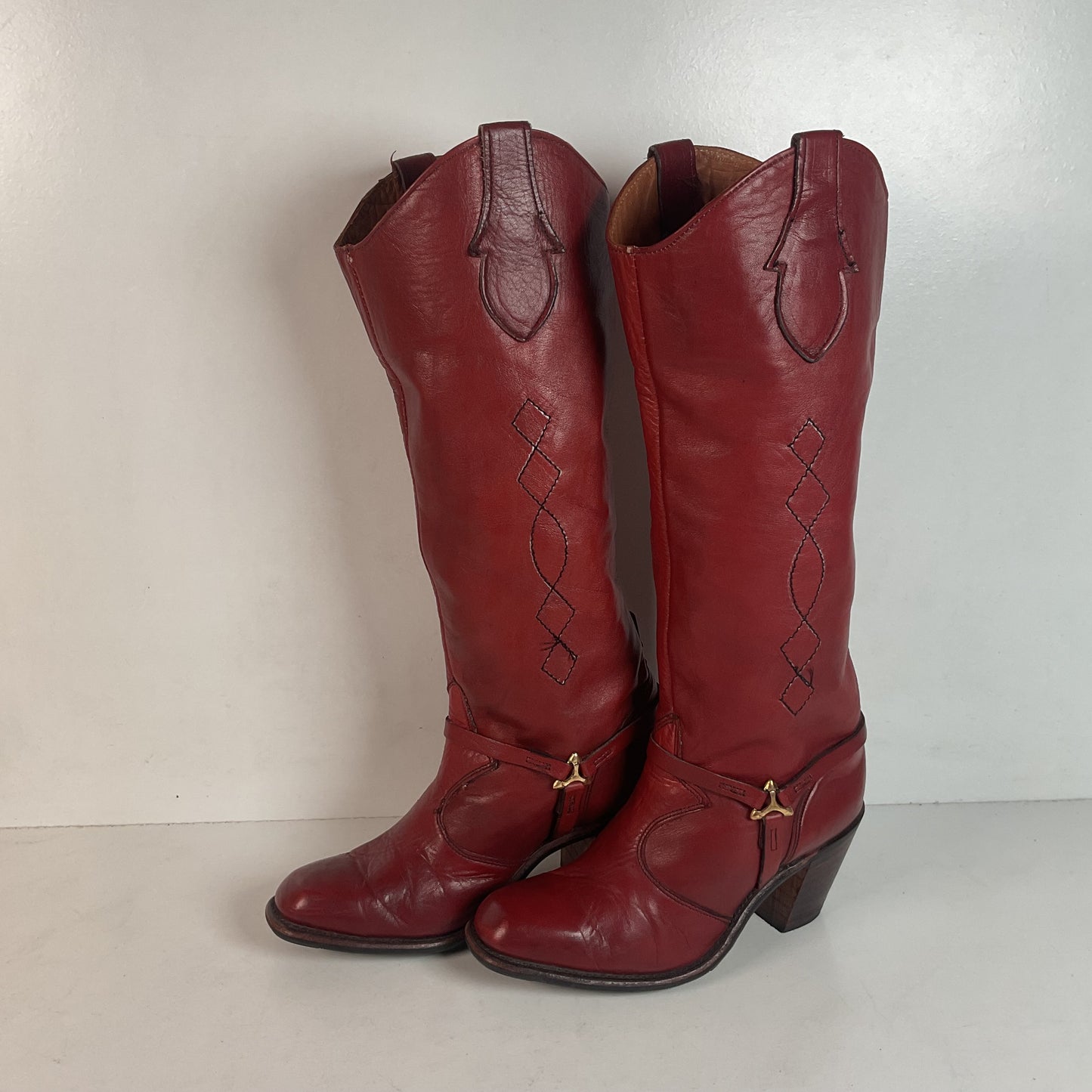 Vintage Wrangler Women’s Tall Harness Boots 7 M USA Made