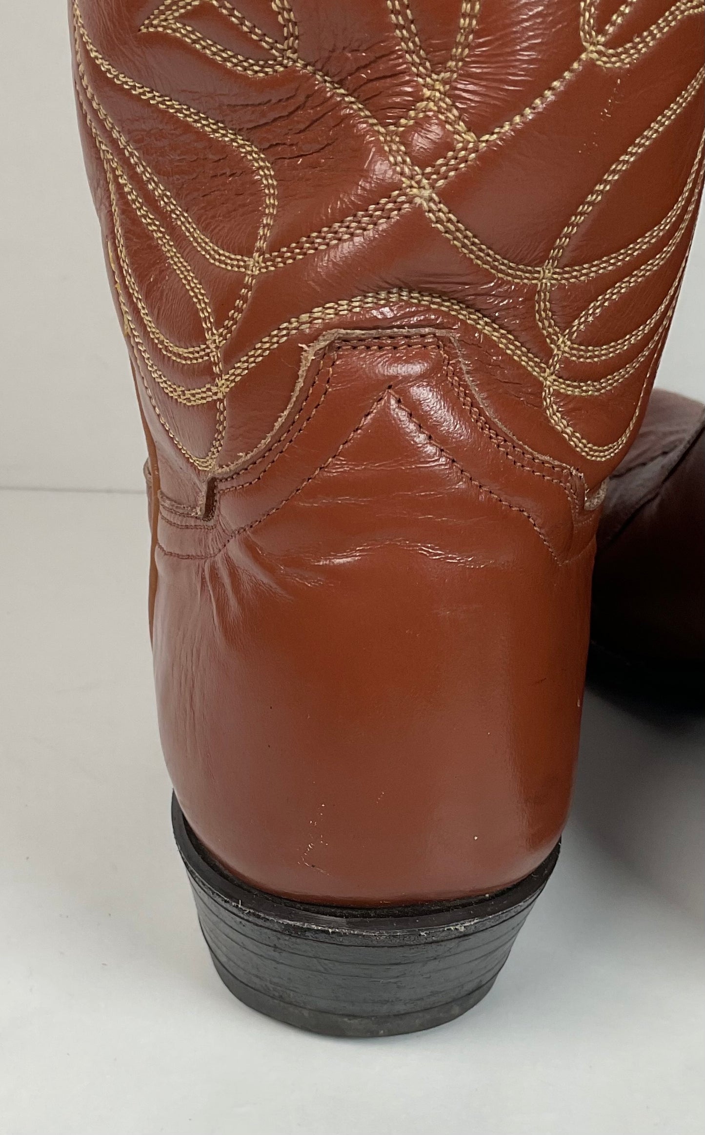 Vintage Tony Lama Gold Label Cowgirl Boots 7.5 C Lizard Vamp