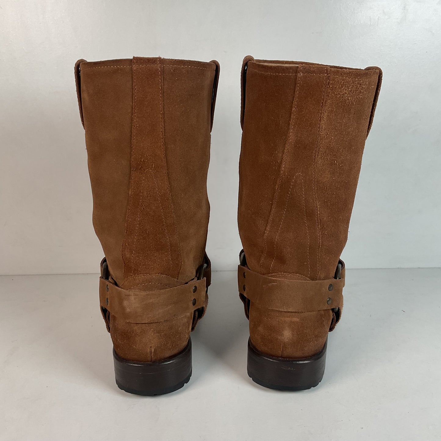 Frye Men’s Suede Engineer Harness Boots 10 D Brown