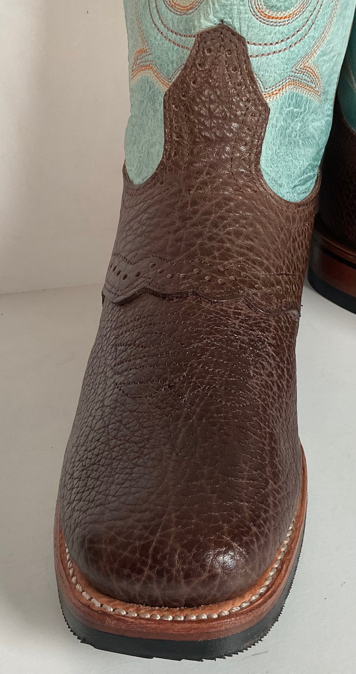 Boulet Turquoise Buckaroo Cowgirl Boots 9.5 C Vibram Sole