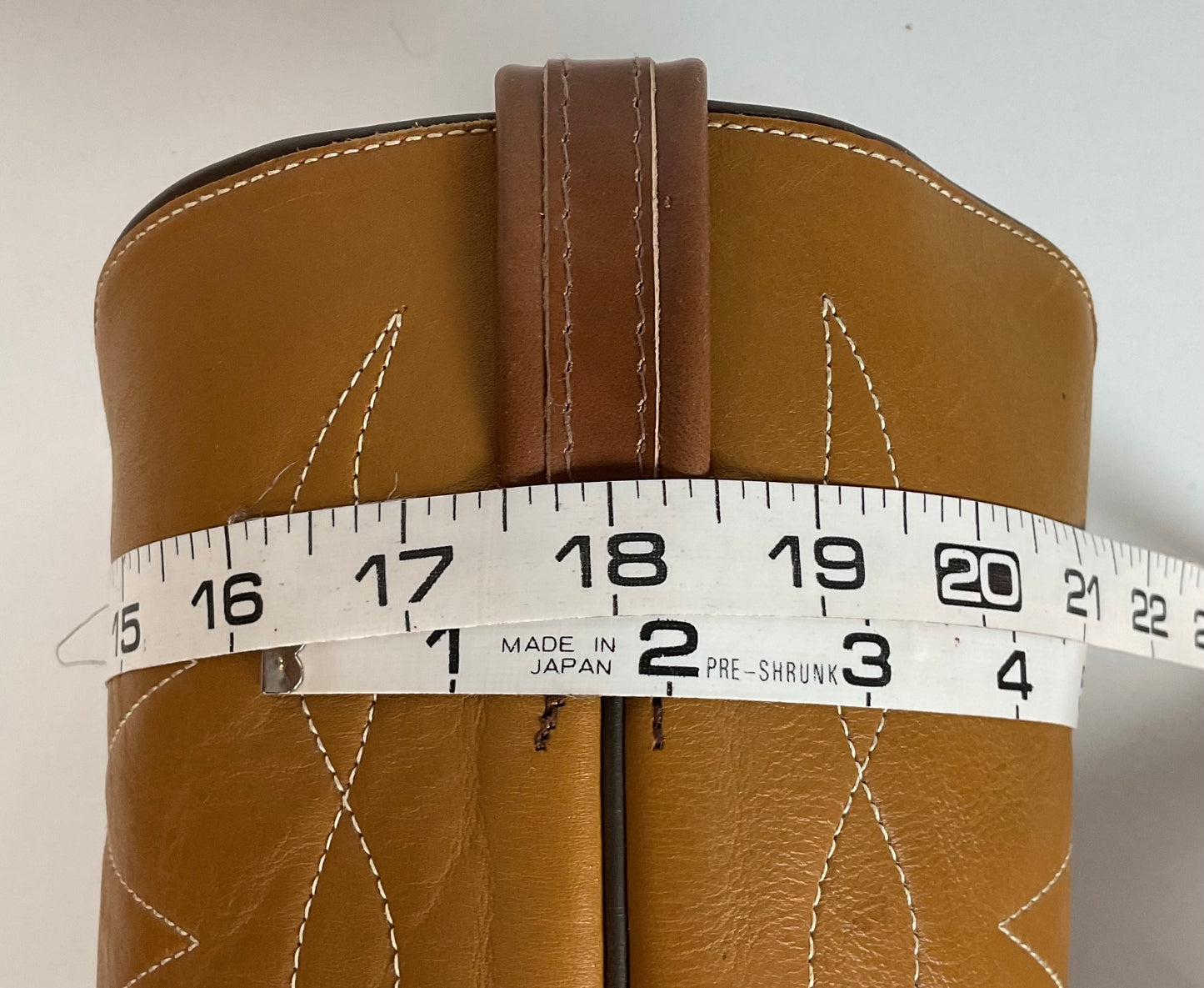 Vintage 1960s Tony Lama Gold Label Cowboy Boots 12 E Carmel Brown