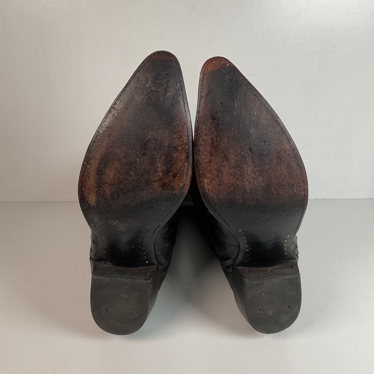Tony Lama Full Ostrich Quill Cowboy Boots 13 D USA Made Exotic