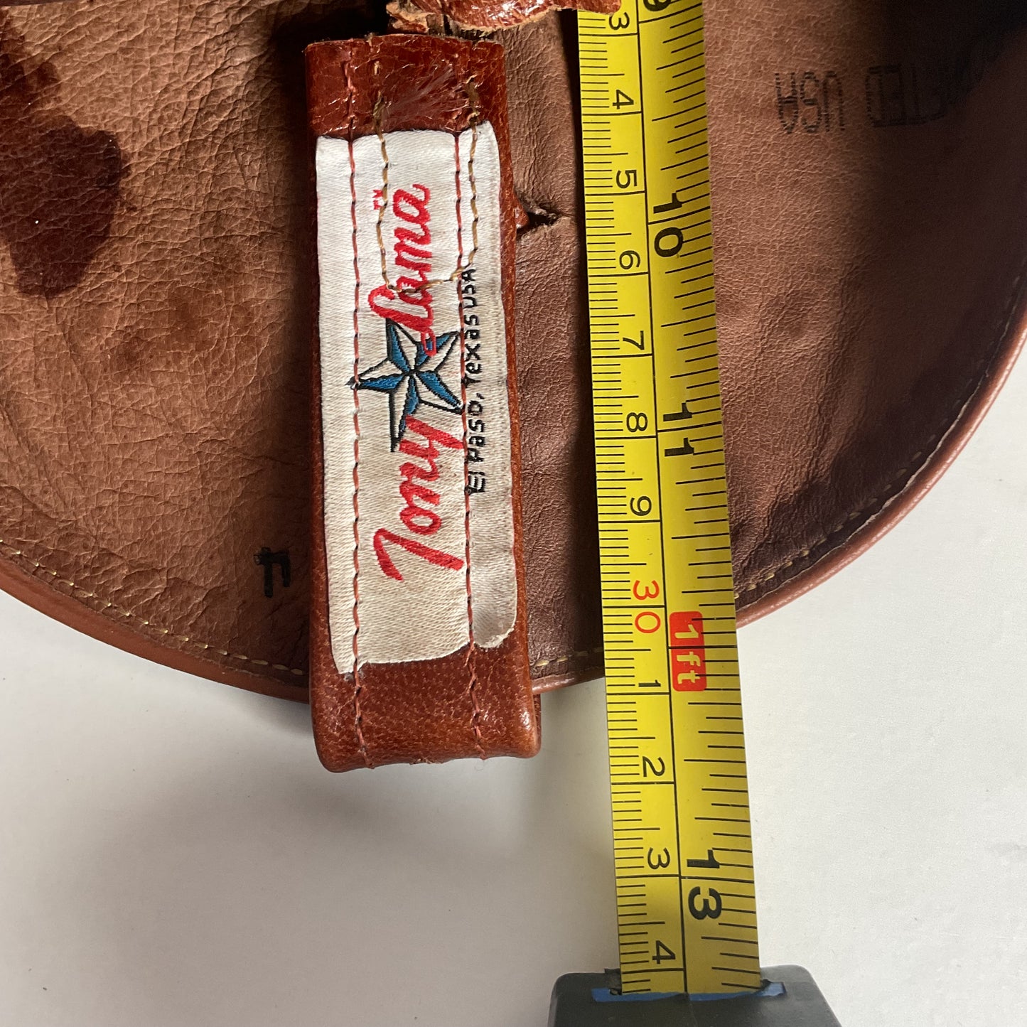 Tony Lama Bonham Cognac Smooth Ostrich 8.5 EE USA Made Distressed
