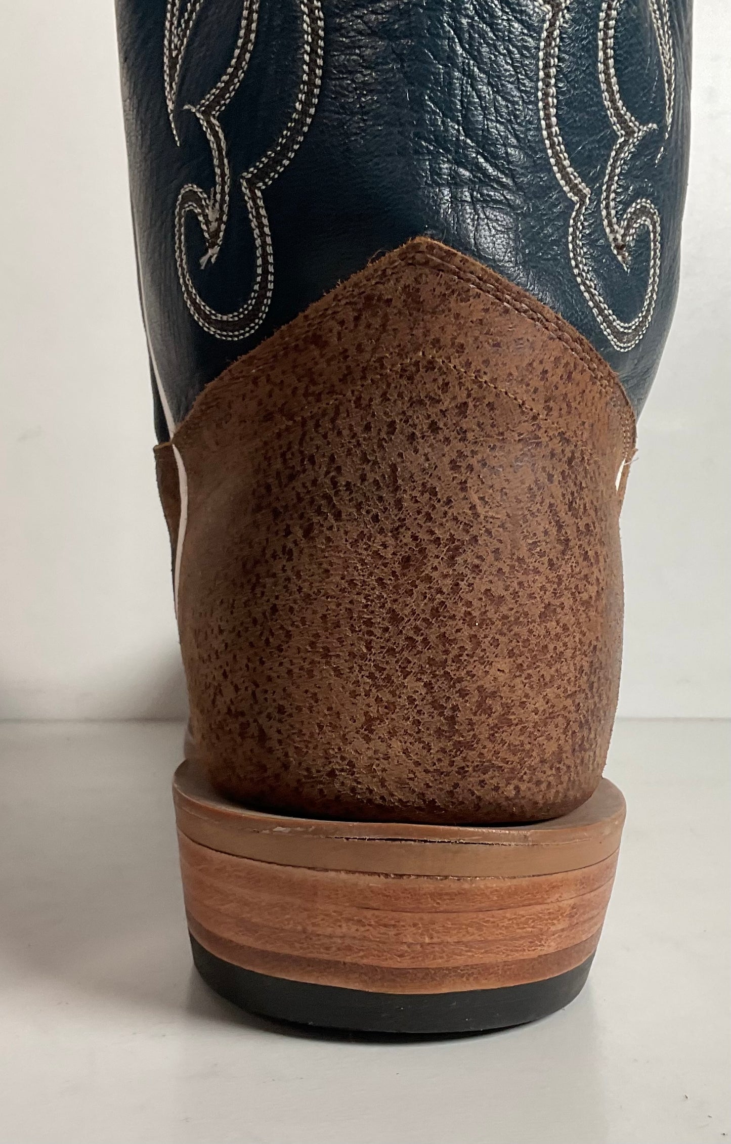 Olathe Pig Skin Suede Cowboy Boots 18 B (Narrow) Rough Out Custom
