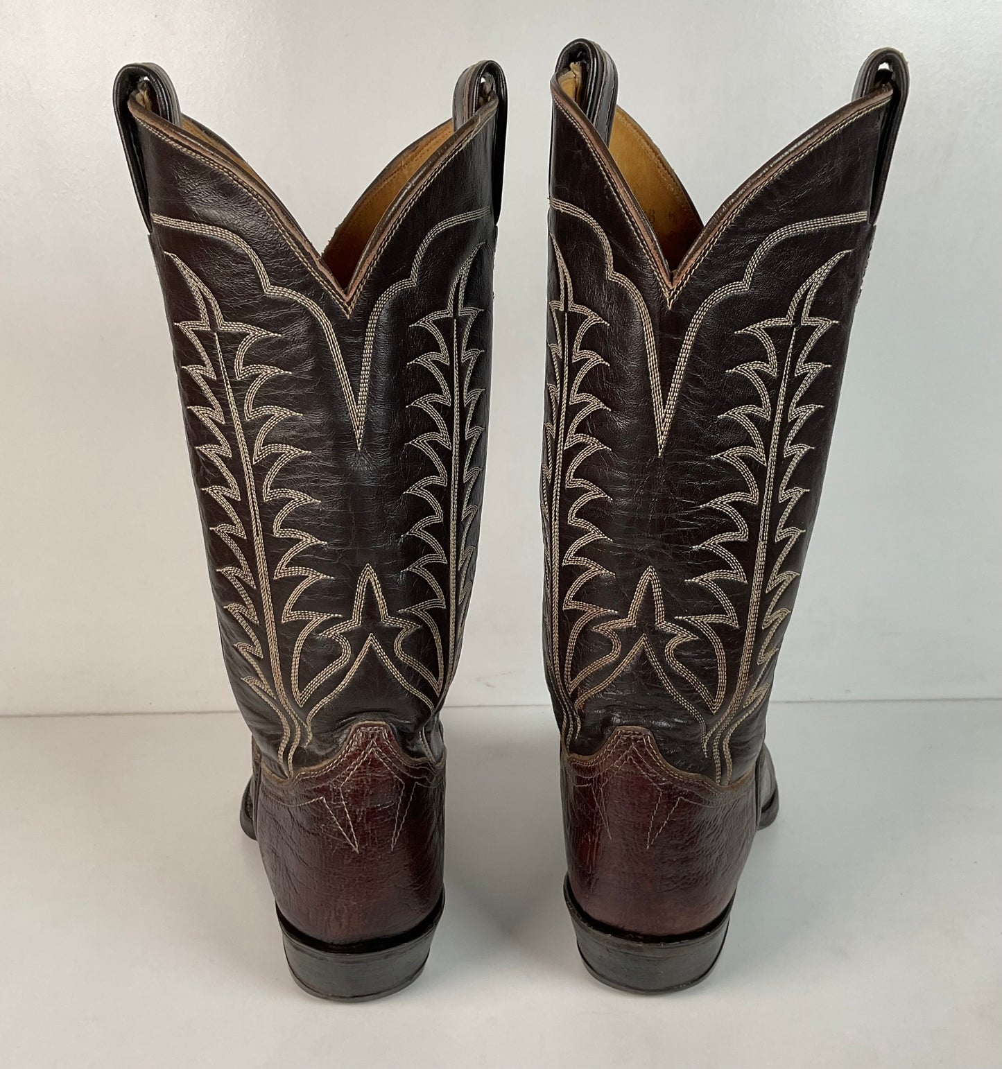 Vintage 1960s Tony Lama Antelope Cowboy Boots 9 B Gold Label Exotic