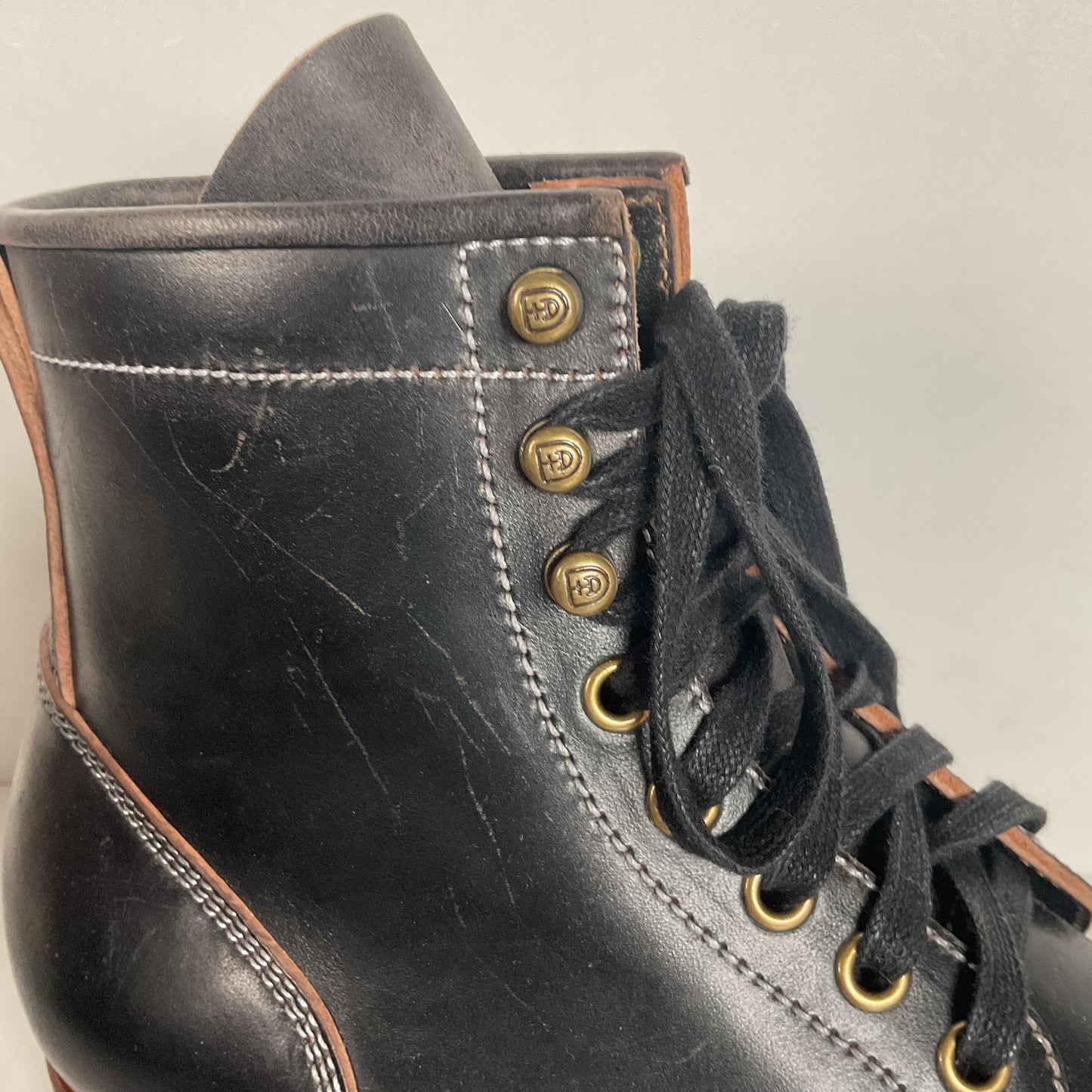 Flame Panda Cap Toe Boots | Lace Up | Custom | Men’s 9.5