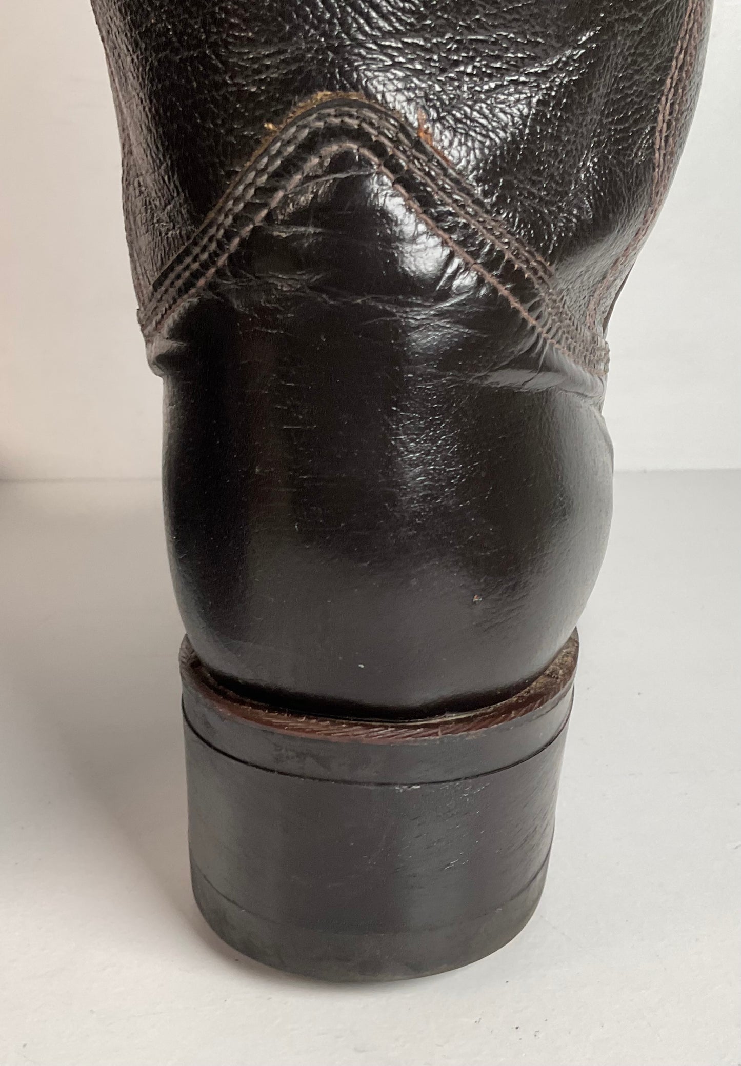 Vintage 1970s Texas Brand Water Buffalo Cowboy Boots 13 D USA Made Exotic