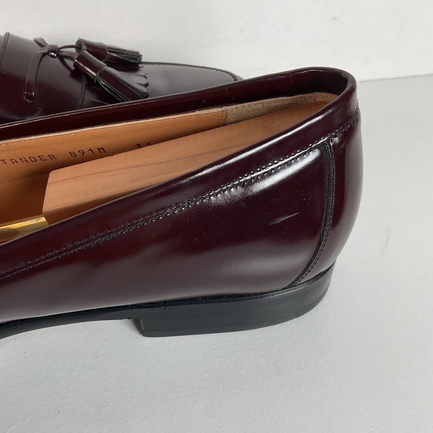Mezlan Santander Tassel Loafer 11 M Burgundy High Shine