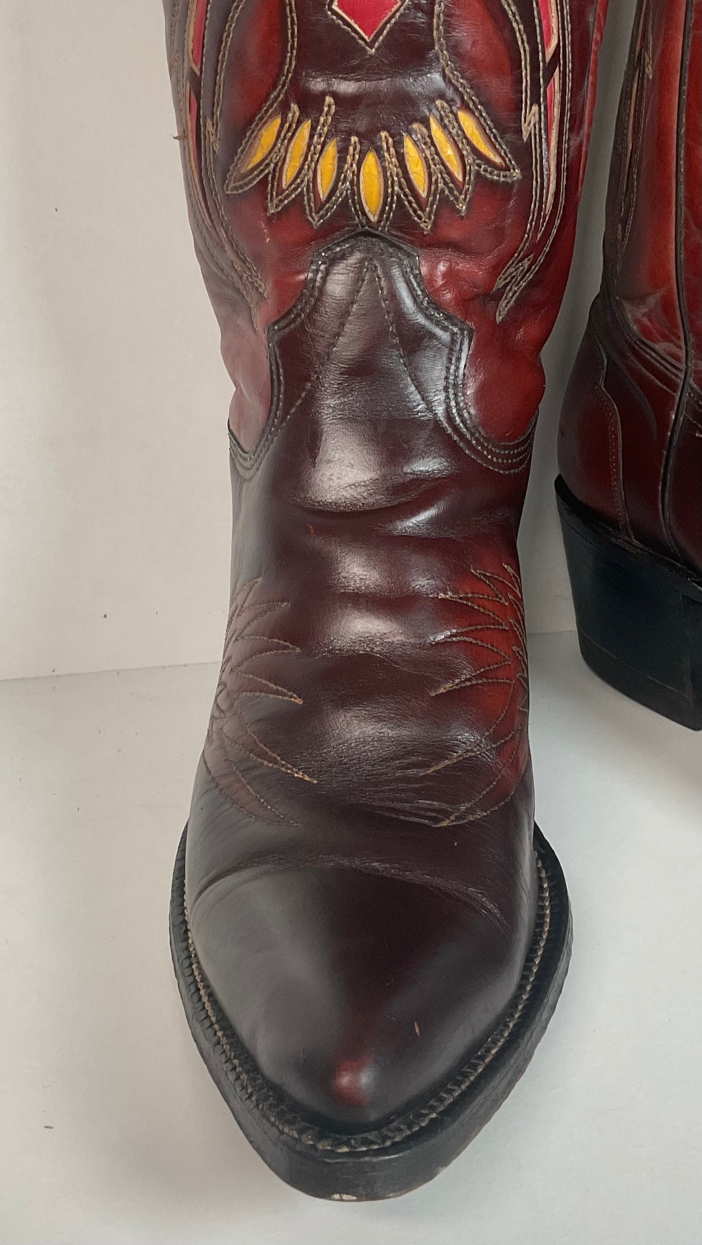 Texas Eagle Thunderbird Cowboy Boots 11 D Independence Day 4th Of July