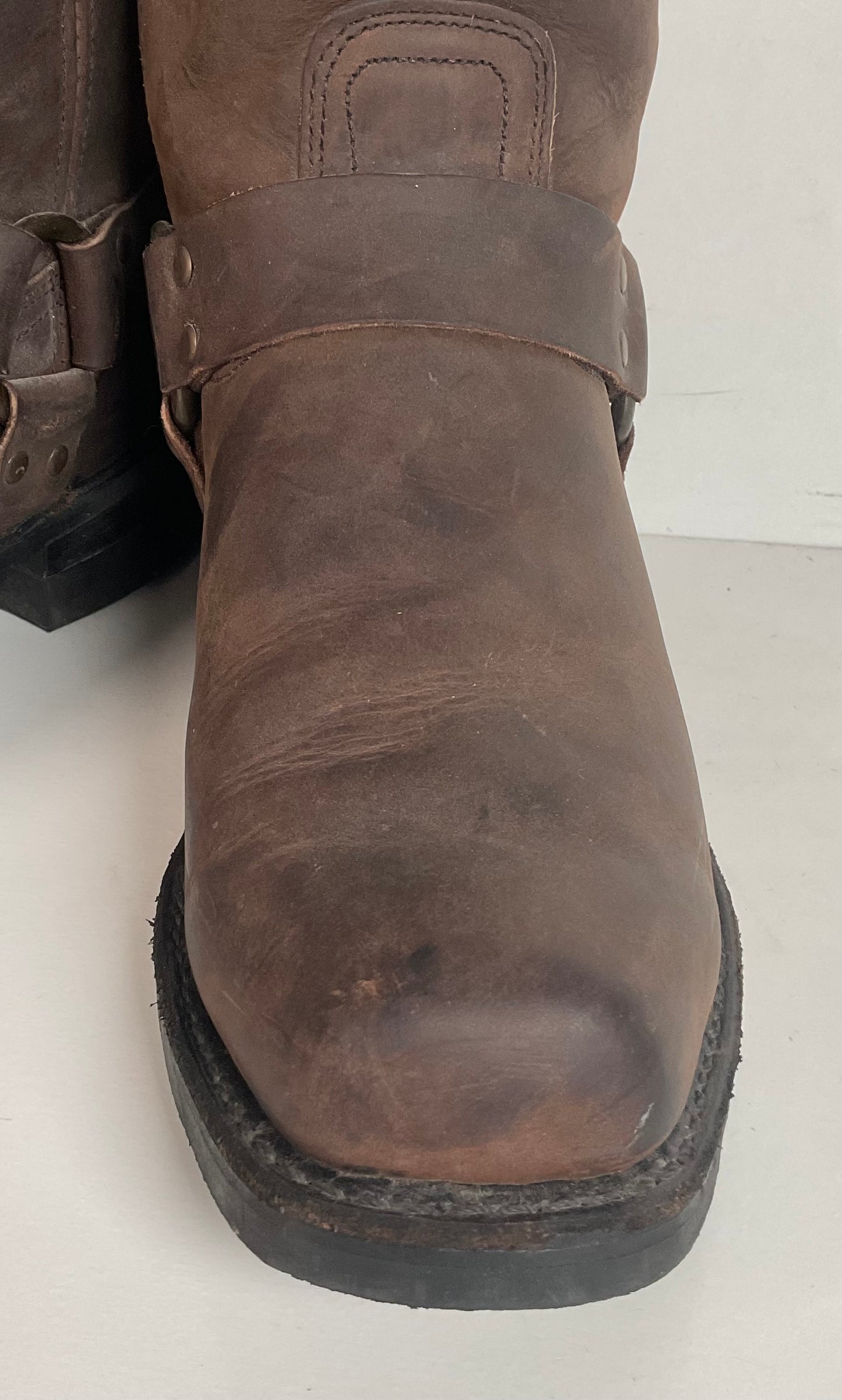 Frye Gaucho Harness Moto Boots 12 M Square Toe Style 87400 USA Made