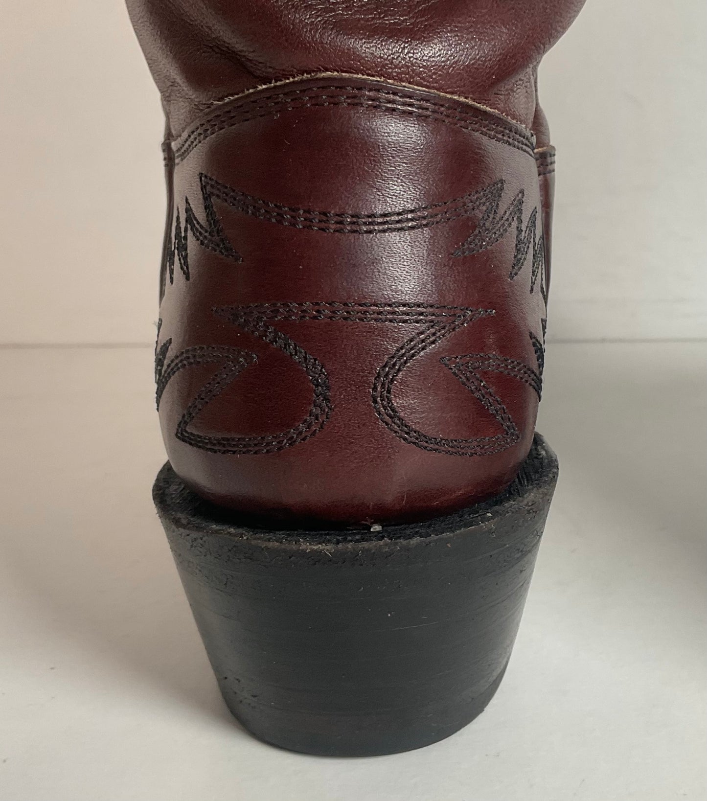 Vintage Stewart Boot Company Tall Cowgirl Boots 10 Narrow Romero Cloth Pulls